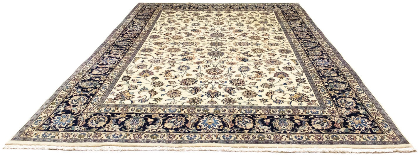 Bild von morgenland Wollteppich »Maschad Durchgemustert Beige 344 x 245 cm«, rechteckig, Unikat mit Zertifikat