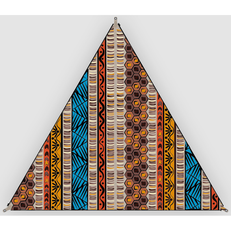 BENT Sonnensegel »Verbindbares Sonnensegel TC-Zip-Canvas Single« Afrika Druck / RV schwarz