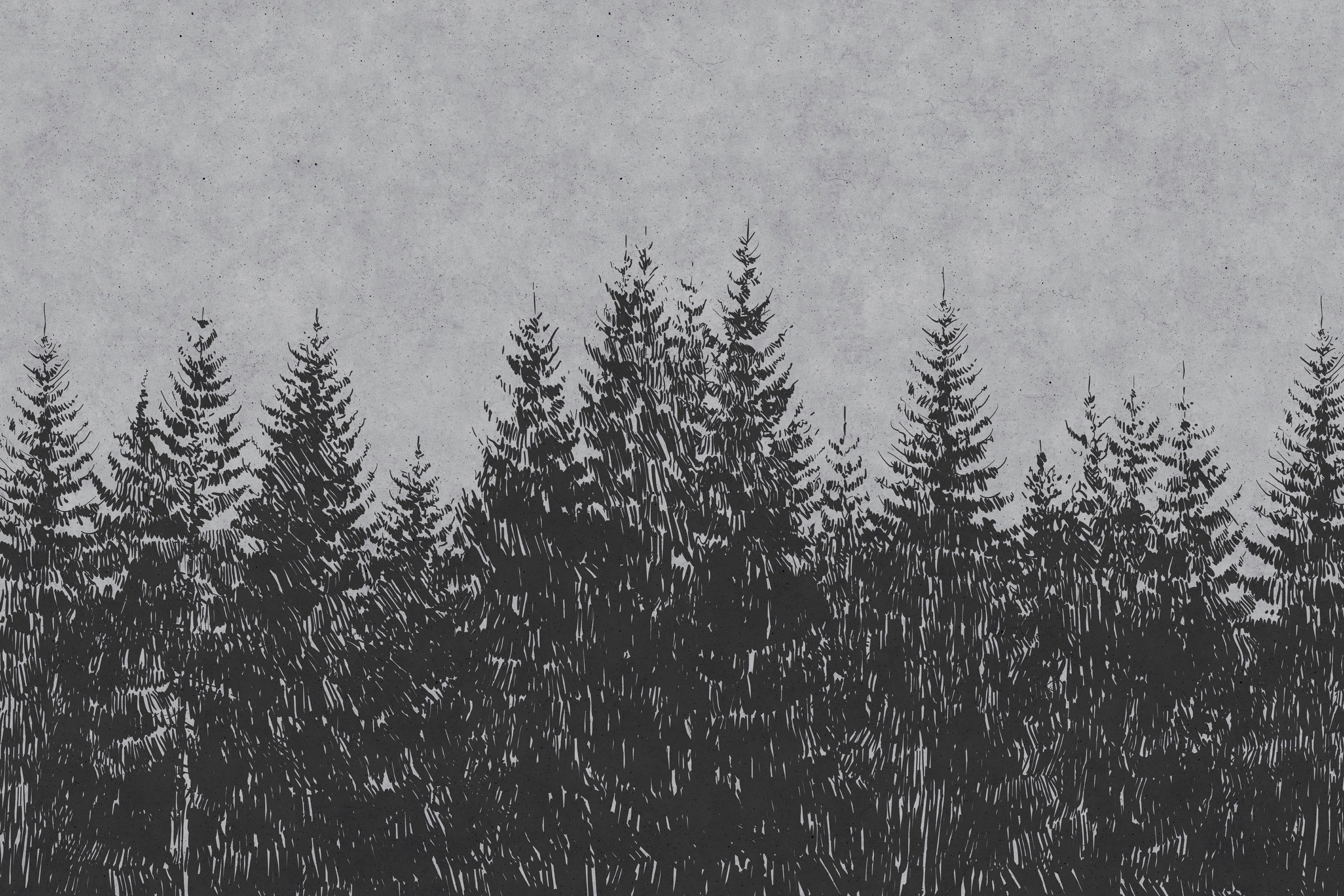 A.S. Création Leinwandbild »black forest 3«, Kunst-Wald-Kinder, (1 St.), Wald Bild Keilrahmen Schwarz Grau Leinwand-Bild Wohnzimmer modern Wand