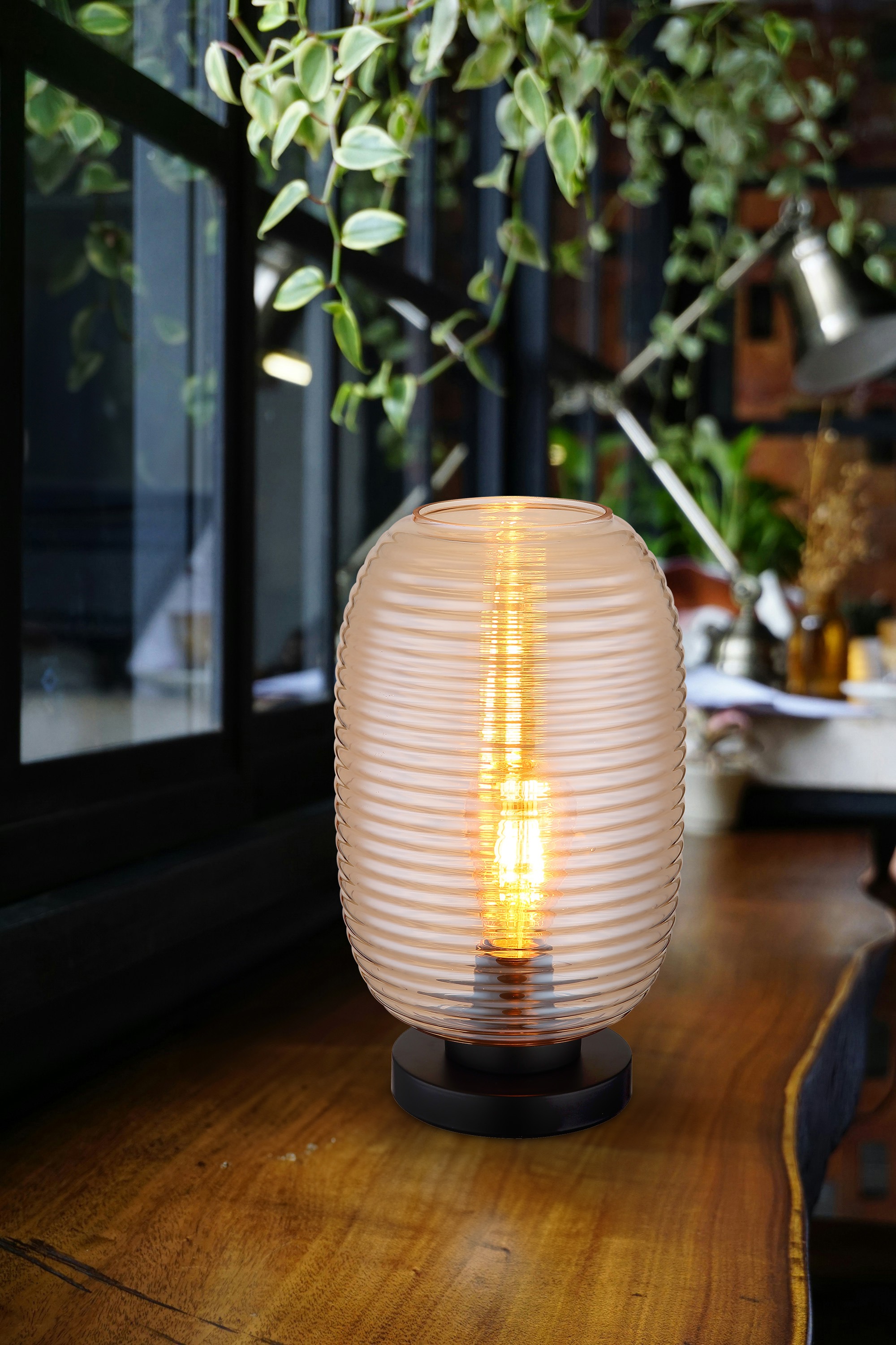 GLOBO LIGHTING Tischleuchte »JEFREY« E27 1 Stk. Tischlampe Nachttischlampe günstig online kaufen