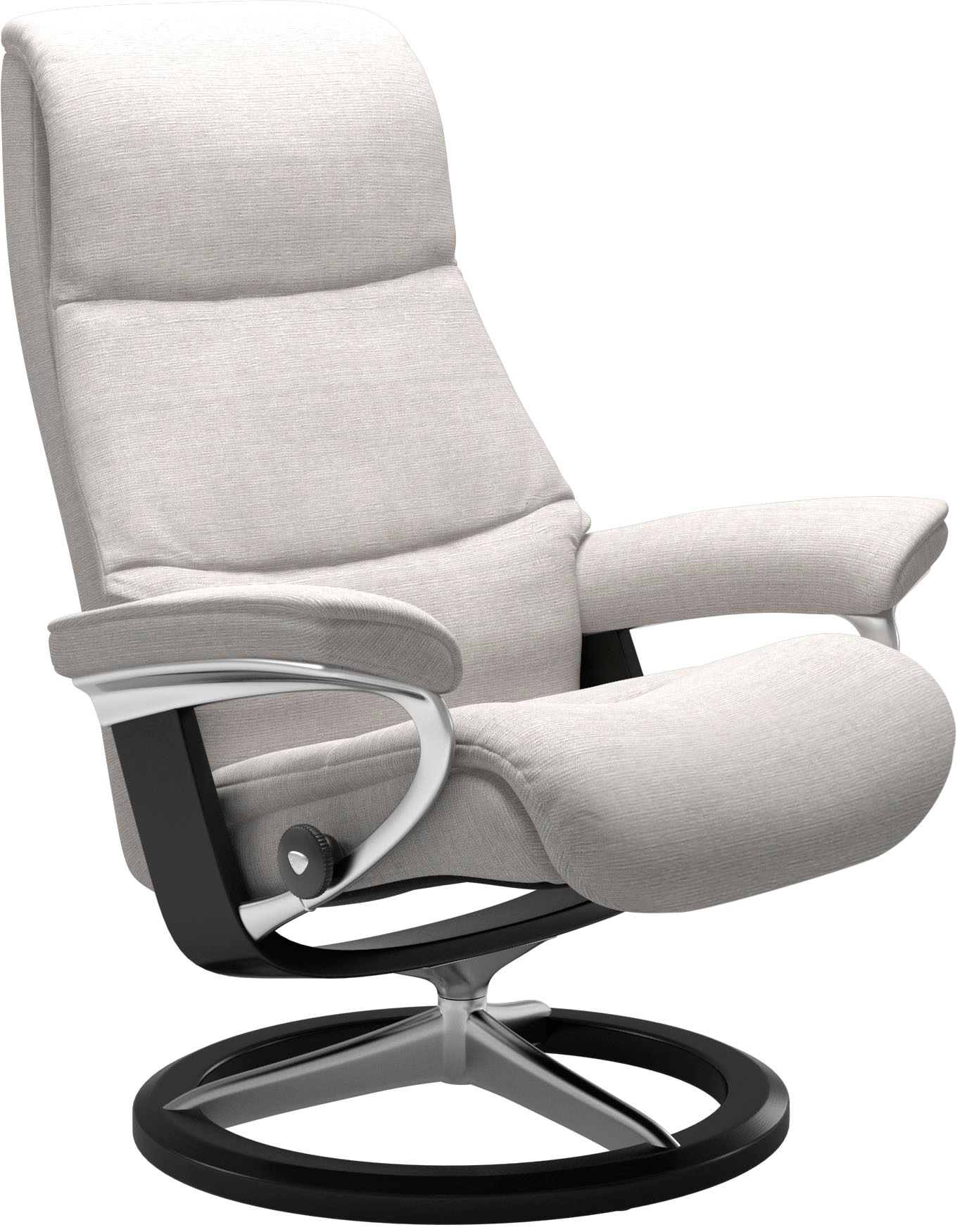 Stressless® Relaxsessel »View«, (Set, Relaxsessel mit Hocker), mit Signature Base, Größe S,Gestell Schwarz