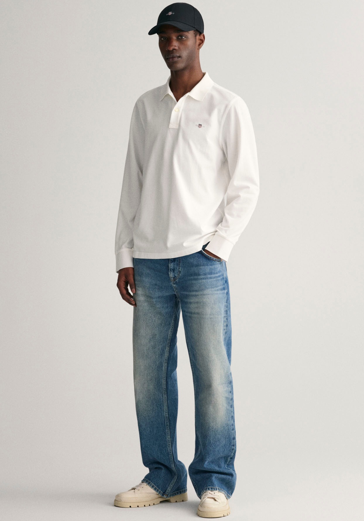 Gant Poloshirt »REG der auf Brust PIQUE mit SHIELD kaufen LS RUGGER«, Logotickerei