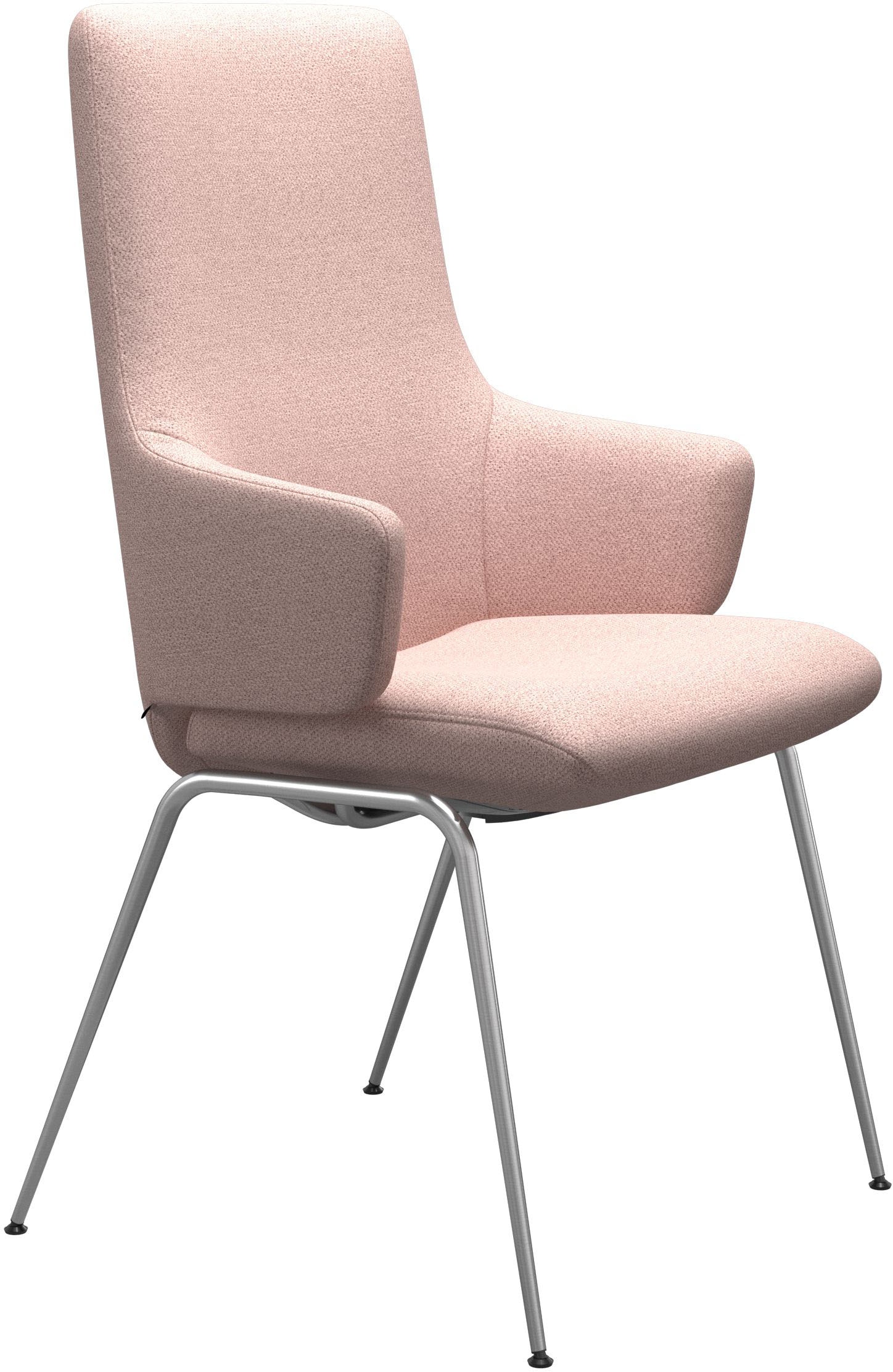 Stressless® Polsterstuhl »Laurel«, ROHLEDER Stoff Q2 FARON, High Back mit Armlehne, Größe L, mit Beinen aus Stahl in Schwarz matt