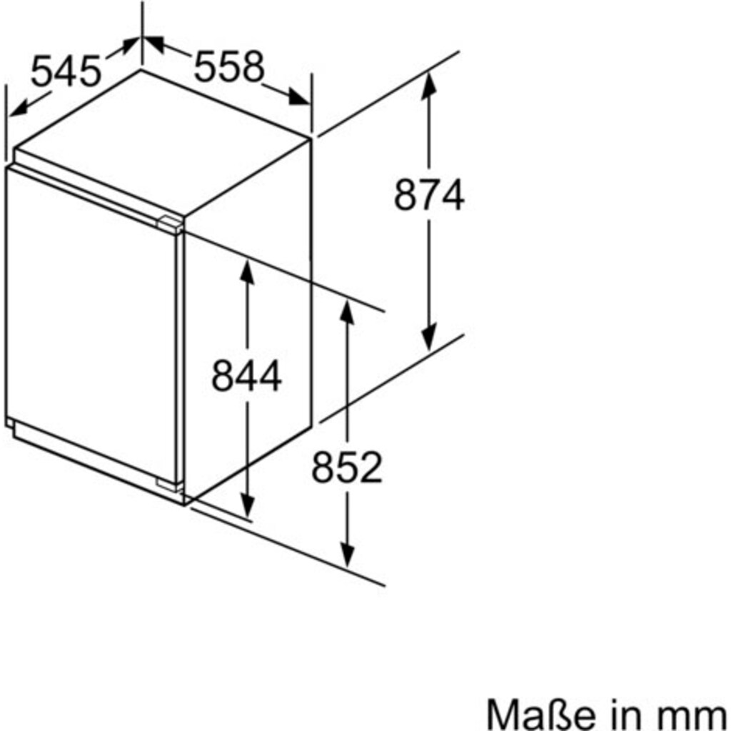 BOSCH Einbaukühlschrank »KIL22AFE0«, KIL22AFE0, 87,4 cm hoch, 55,8 cm breit