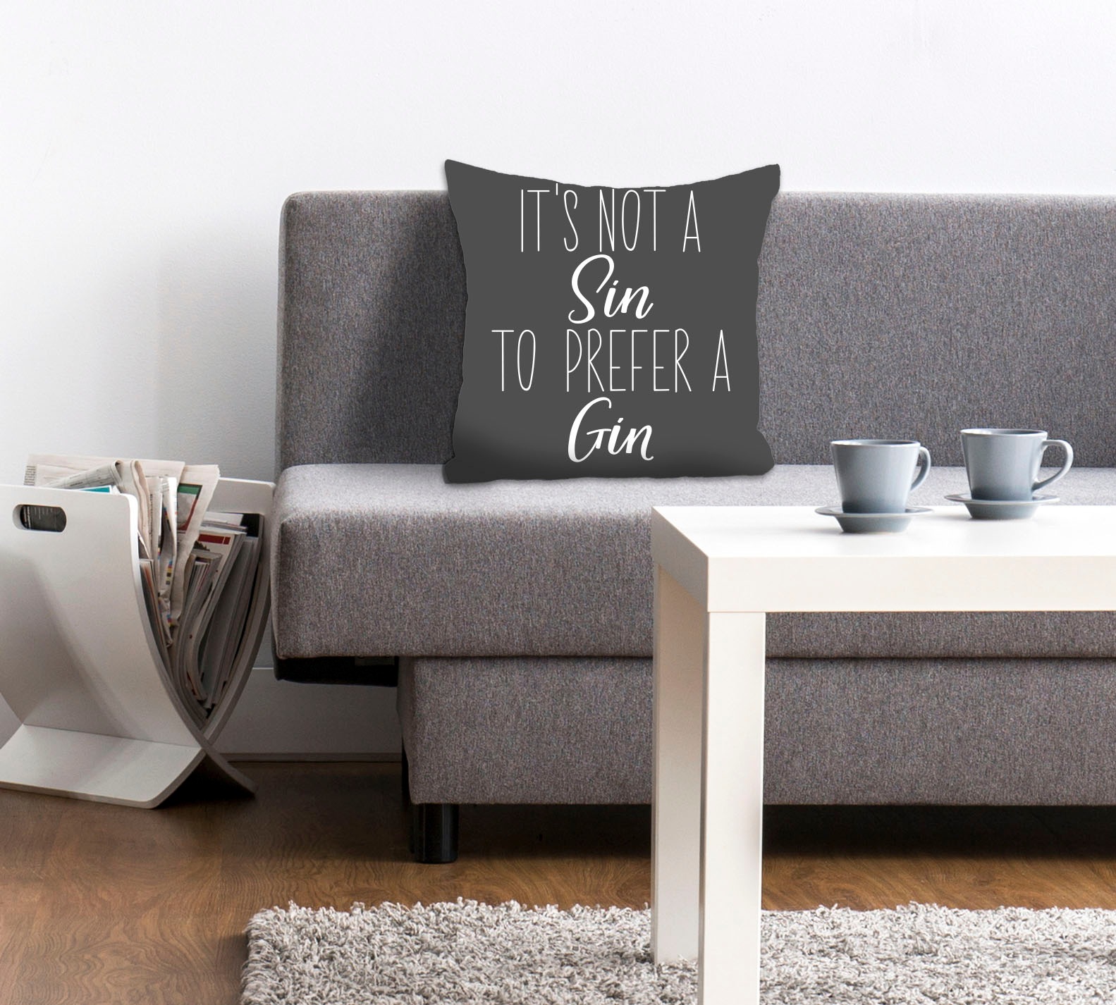 queence Dekokissen "Sin - Gin" mit einem Schriftzug günstig online kaufen