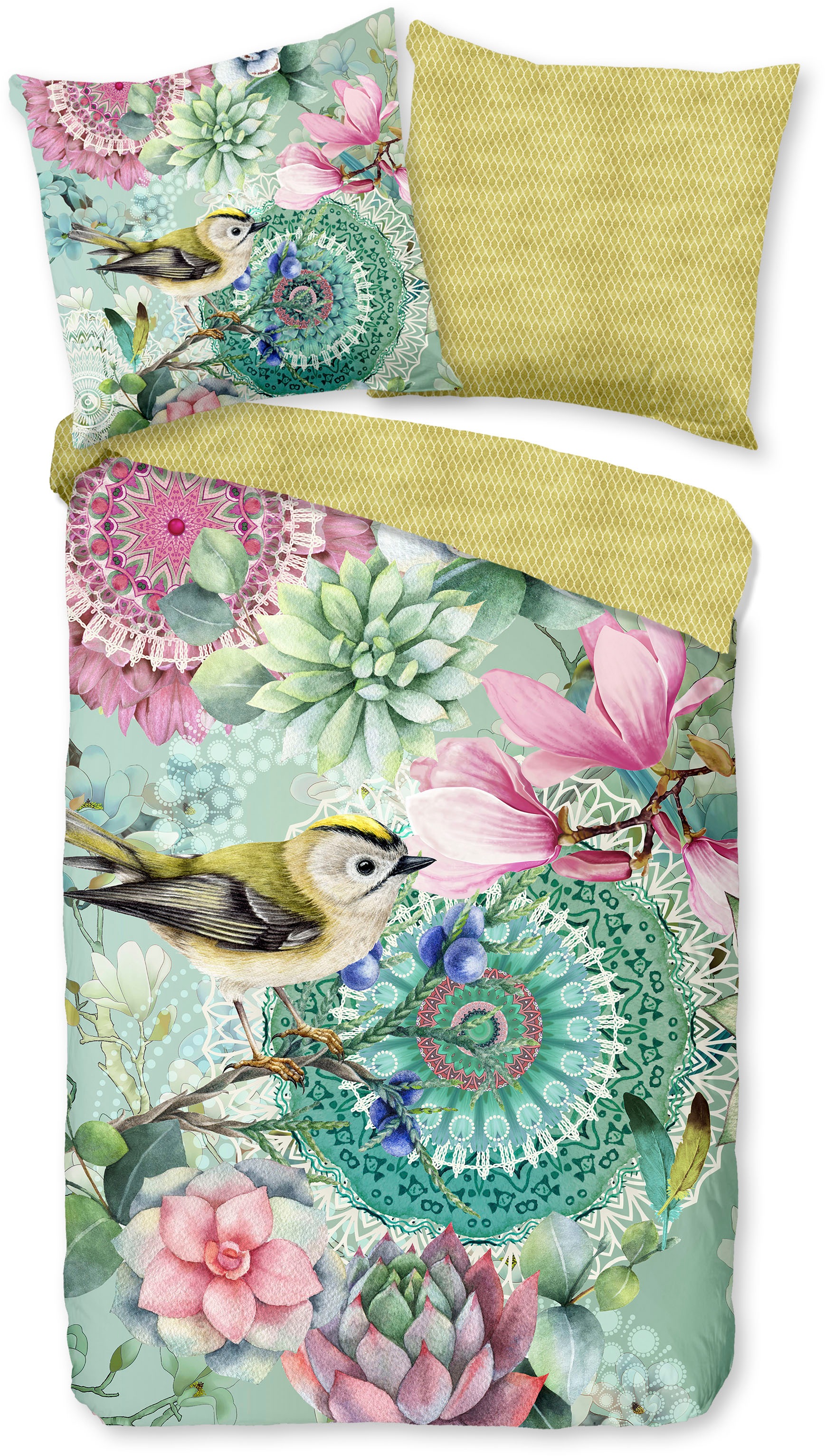 hip Wendebettwäsche »XABINE« 2 Stk. tlg. Mako-Satin, 135x200, Reißverschlus günstig online kaufen