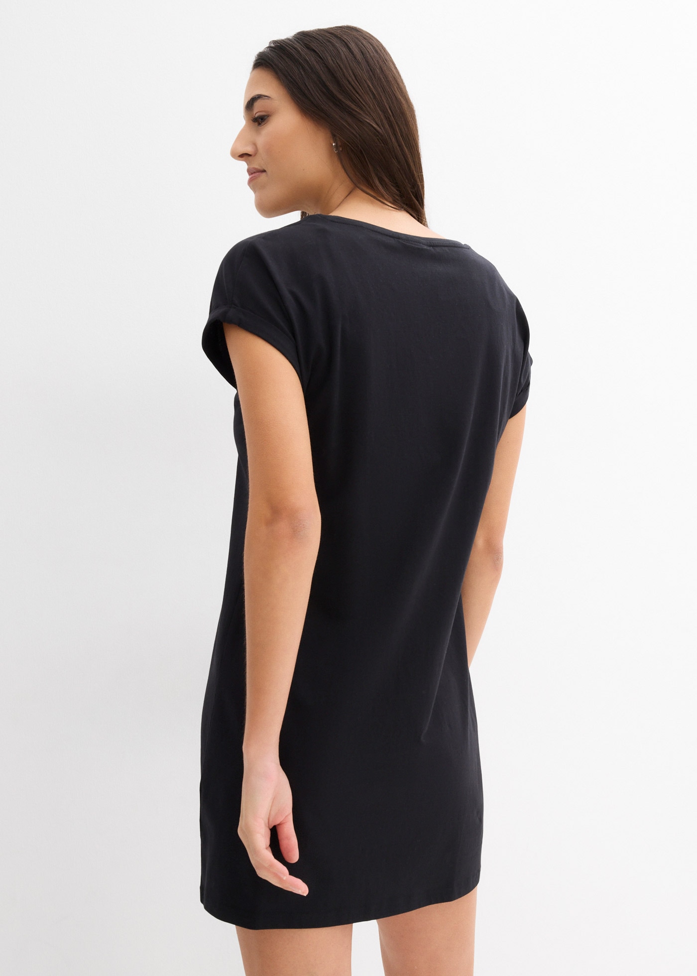 bonprix Shirtkleid Packung, 2 tlg. tlg. für Frühling und Sommer, aus reiner Baumwolle, lockerer Schnitt