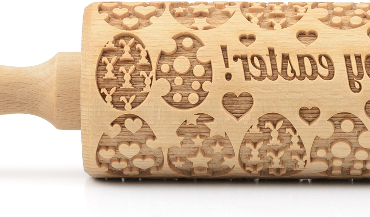 folkroll Teigroller »3D-Motiv-Teigrolle«, Happy Easter
