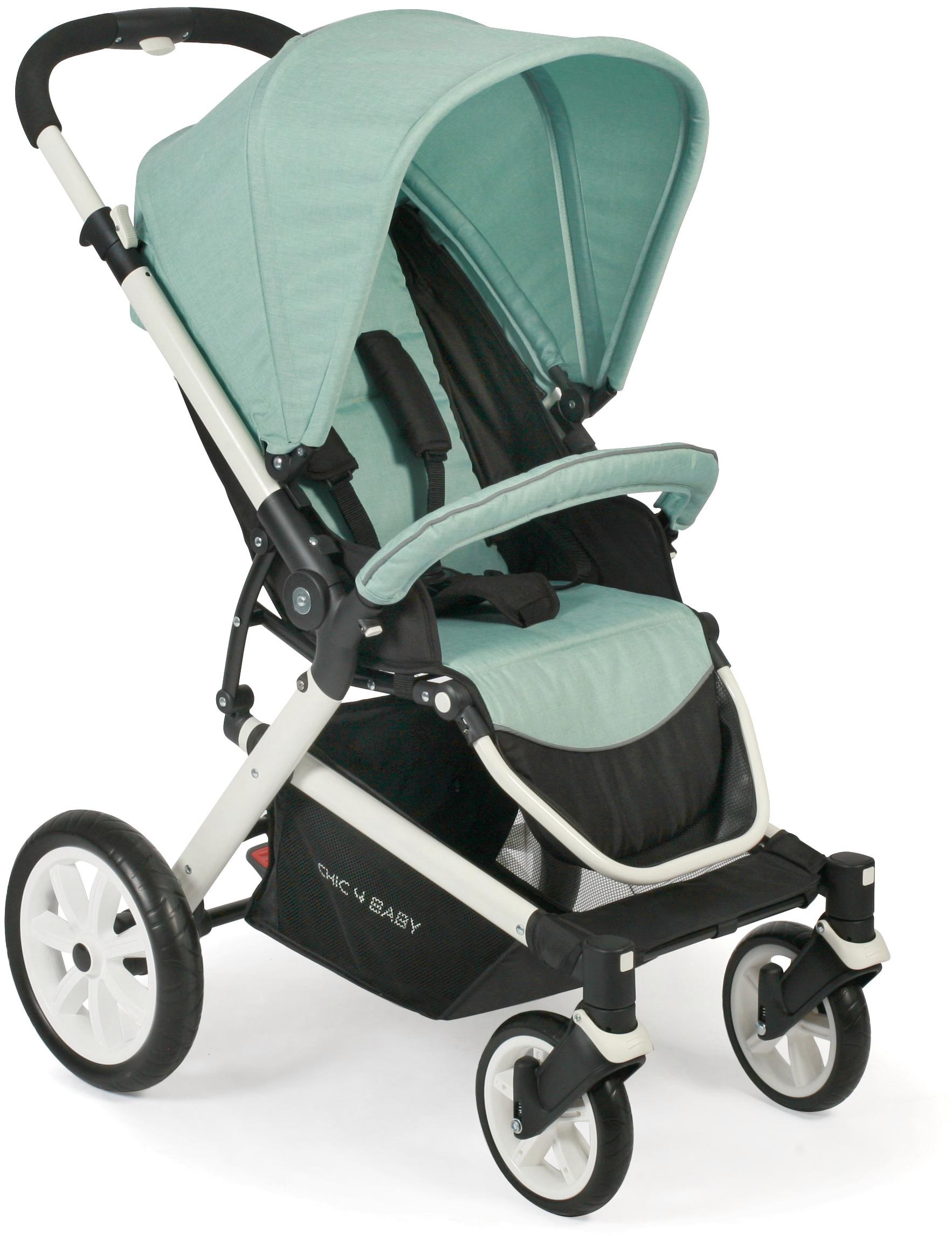 CHIC4BABY Sport Kinderwagen Boomer mint mit schwenk und feststellbaren Vorderradern