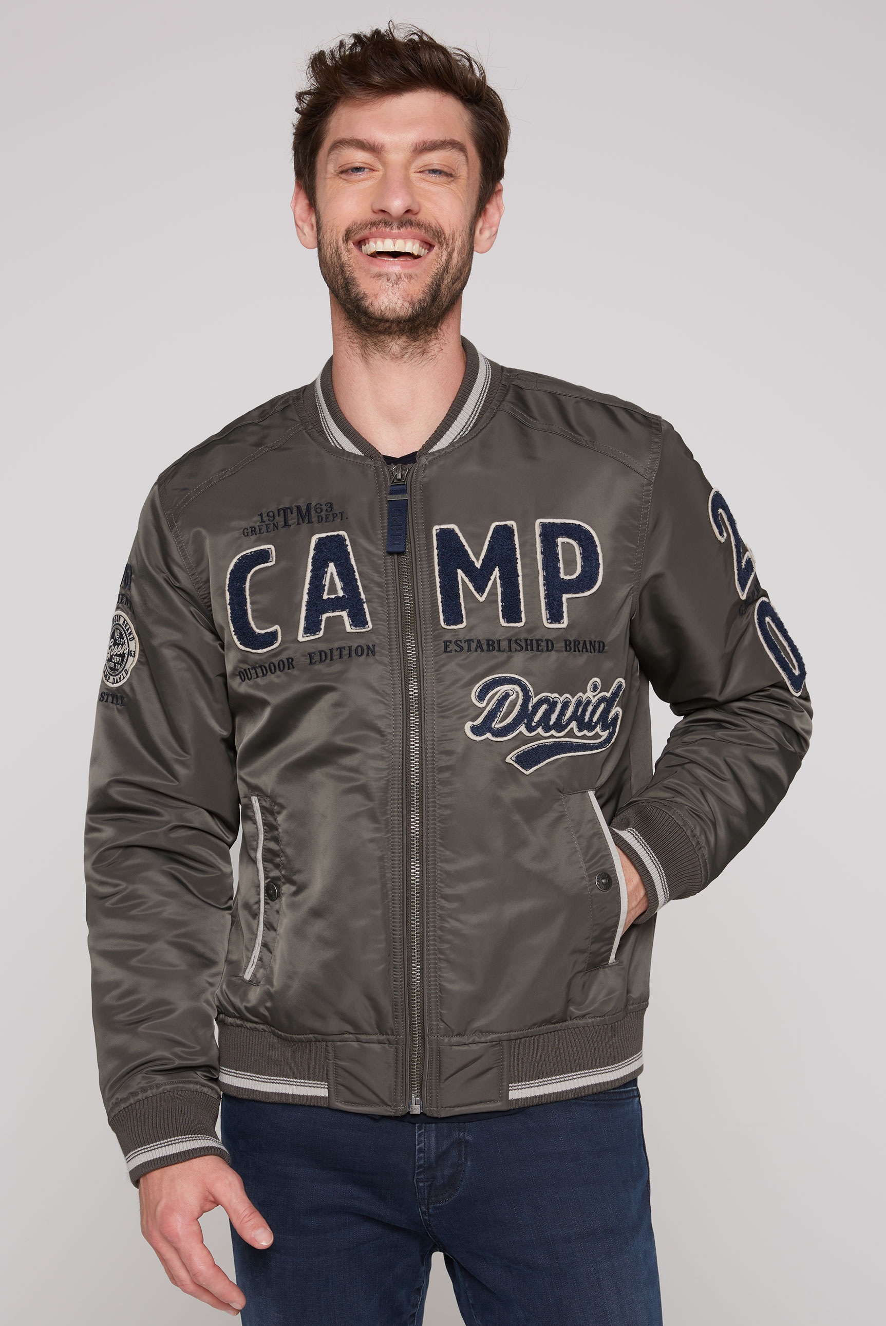 CAMP DAVID Blouson, mit großem Frottee-Logo