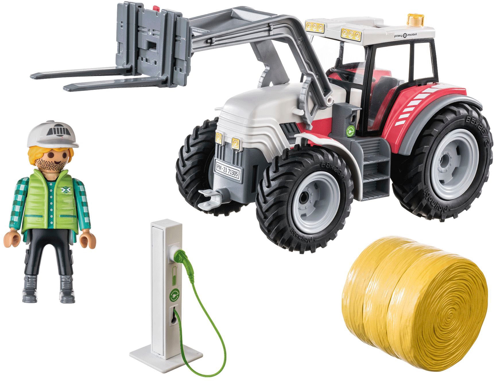 Playmobil® Konstruktions-Spielset »Großer Traktor (71305), Country«, (31 St.), teilweise aus recyceltem Material; Made in Germany