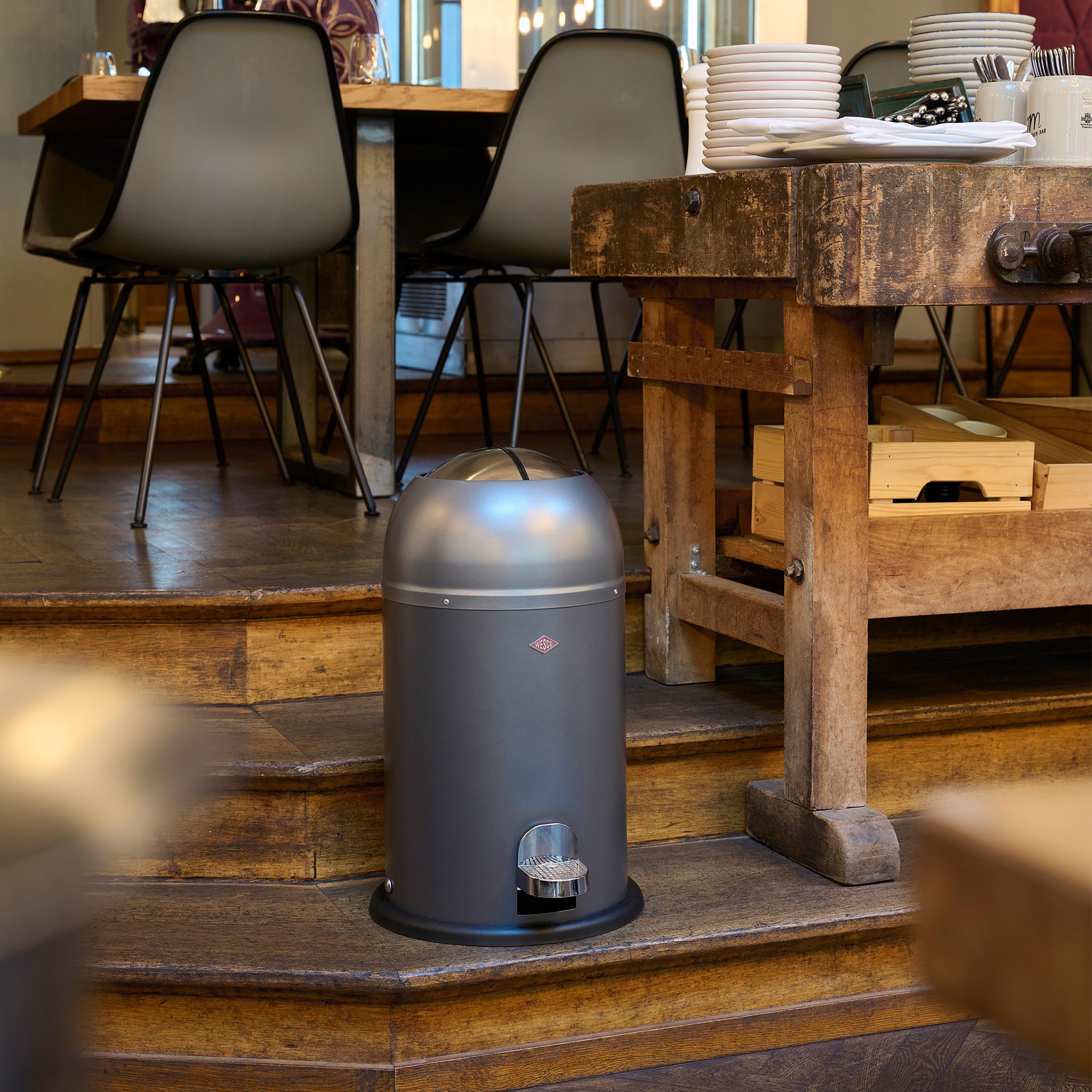WESCO Mülleimer »Kickmaster Junior«, 1 Behälter, Abfallsammler mit Dämpfer, 12 Liter