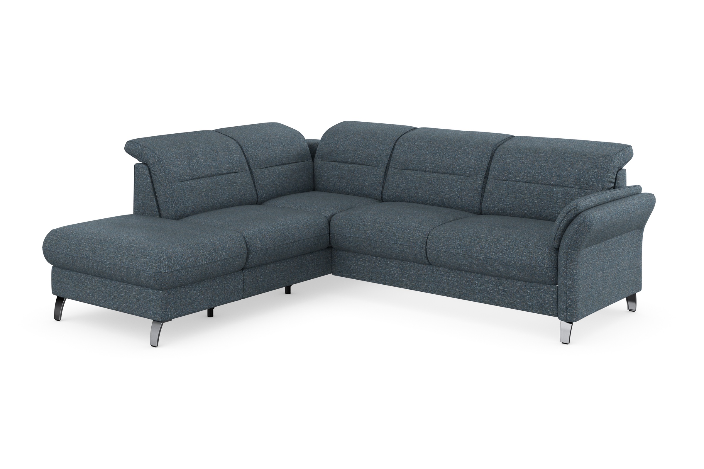 sit&more Ecksofa »Grenoble L-Form mit Federkern«, wahlweise mit Bettfunktion, Bettkasten, Arm- und Kopfteilverstellung