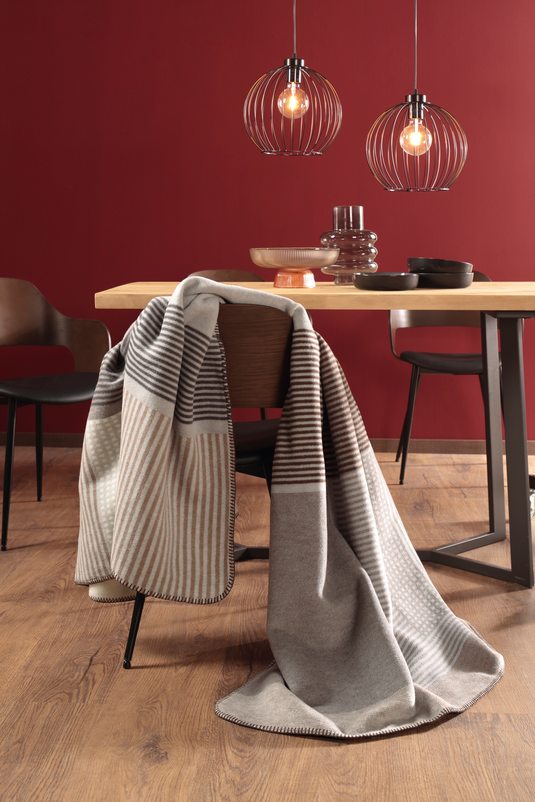 Biederlack Wohndecke »Wohndecke Maze«, im modernen Karodesign günstig online kaufen