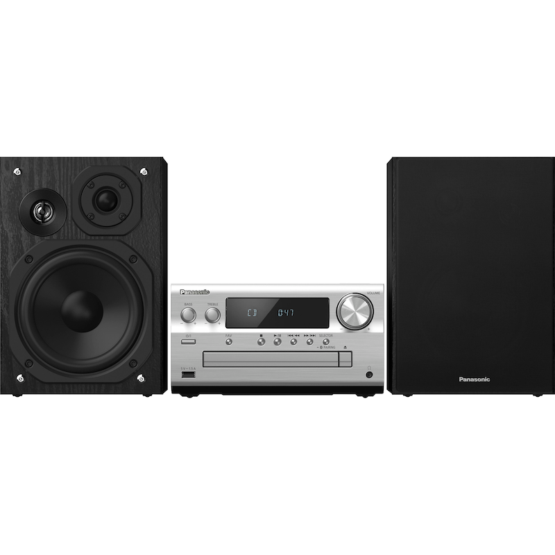 PANASONIC Kompaktanlage »SC-PMX802E Premium Micro-« Bluetooth WLAN Hi-Res Audio UKW Radio USB-Audiowiedergabe Silber Anschluss an TV über...