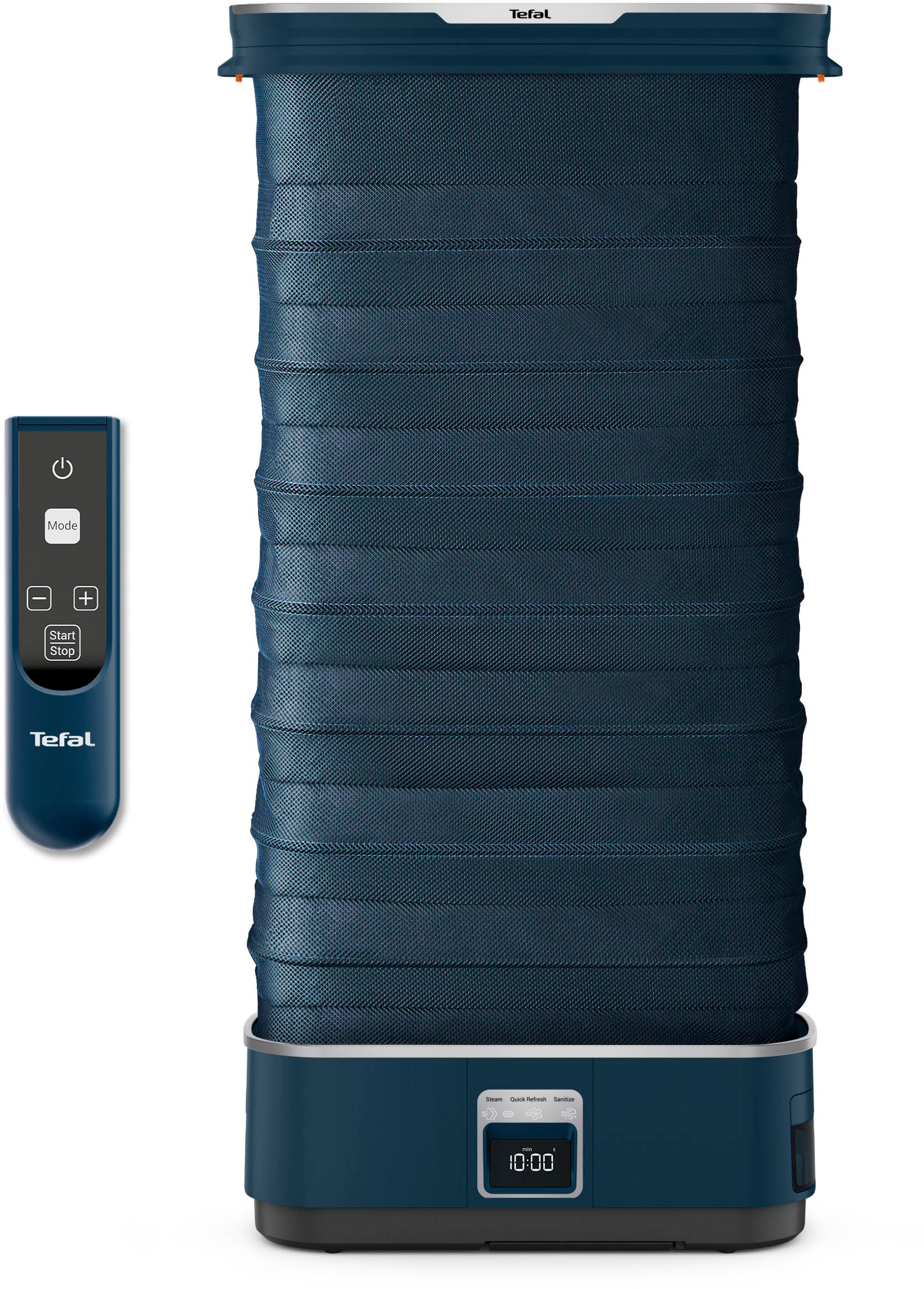 TEFAL Stand-Dampfglätter »YT2020 Care For You First« 1500 W für Textilien, autom. Entknittern, Desinfizieren und Auffrischen Dunkelblau/Apricot