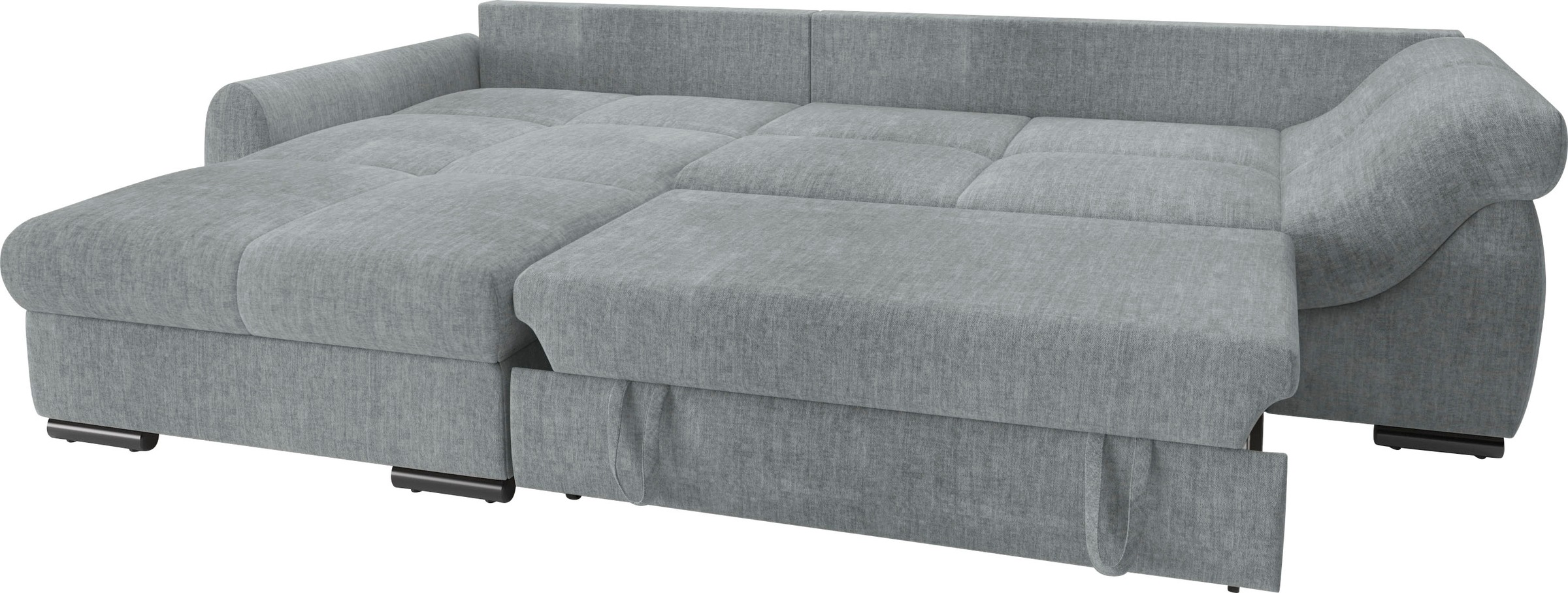 Mr. Couch Ecksofa »Livorno DuraFlex L-Form«, inkl. Hochschläfer-Bettauszug, XL-Bettkasten weiß beschichtet