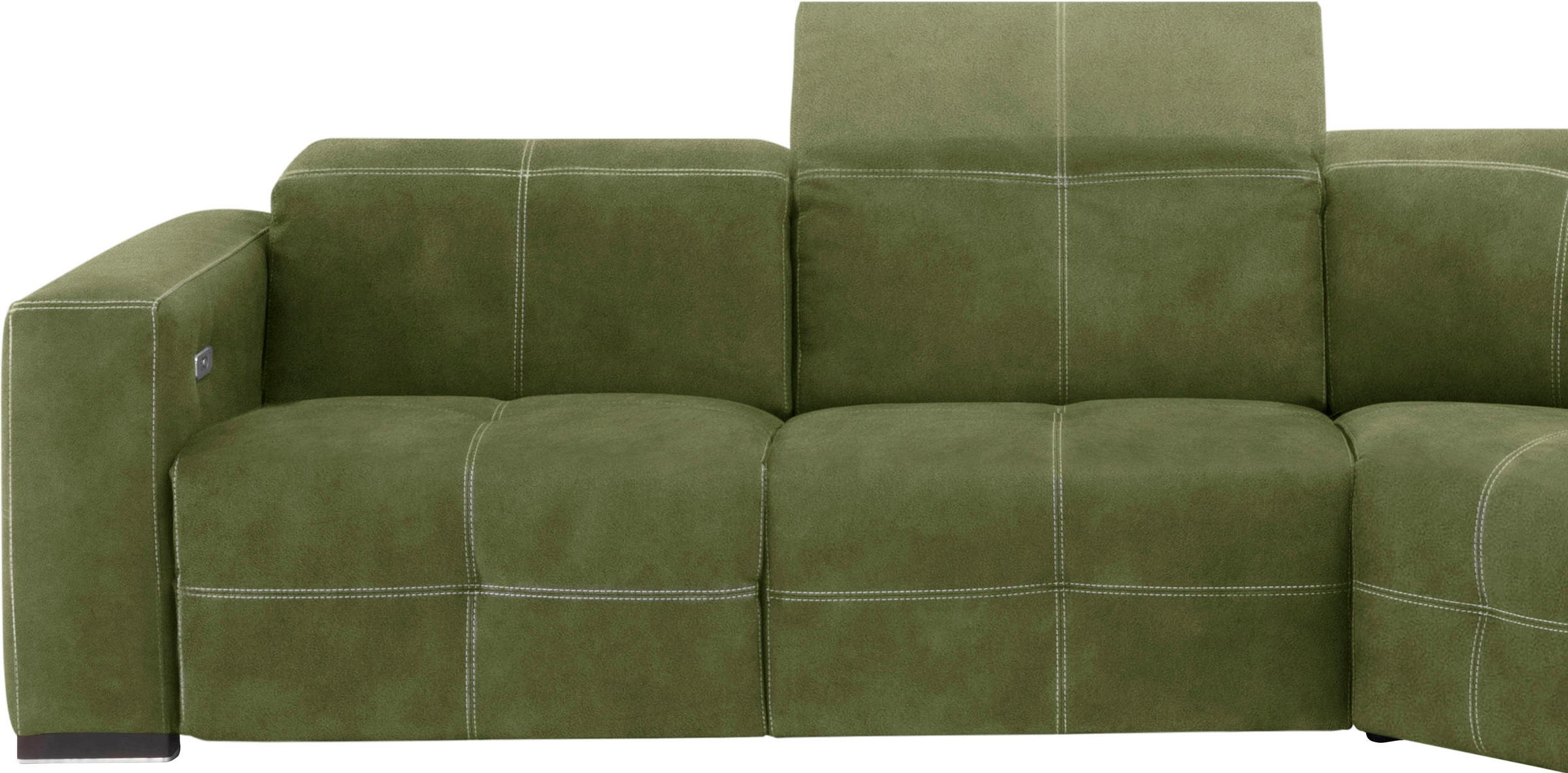 Egoitaliano Ecksofa »Sauvanne, Designsofa der Extraklasse, elegant und bequem«, wahlweise mit elektrischer Relaxfunktion, Kopfteilverstellung