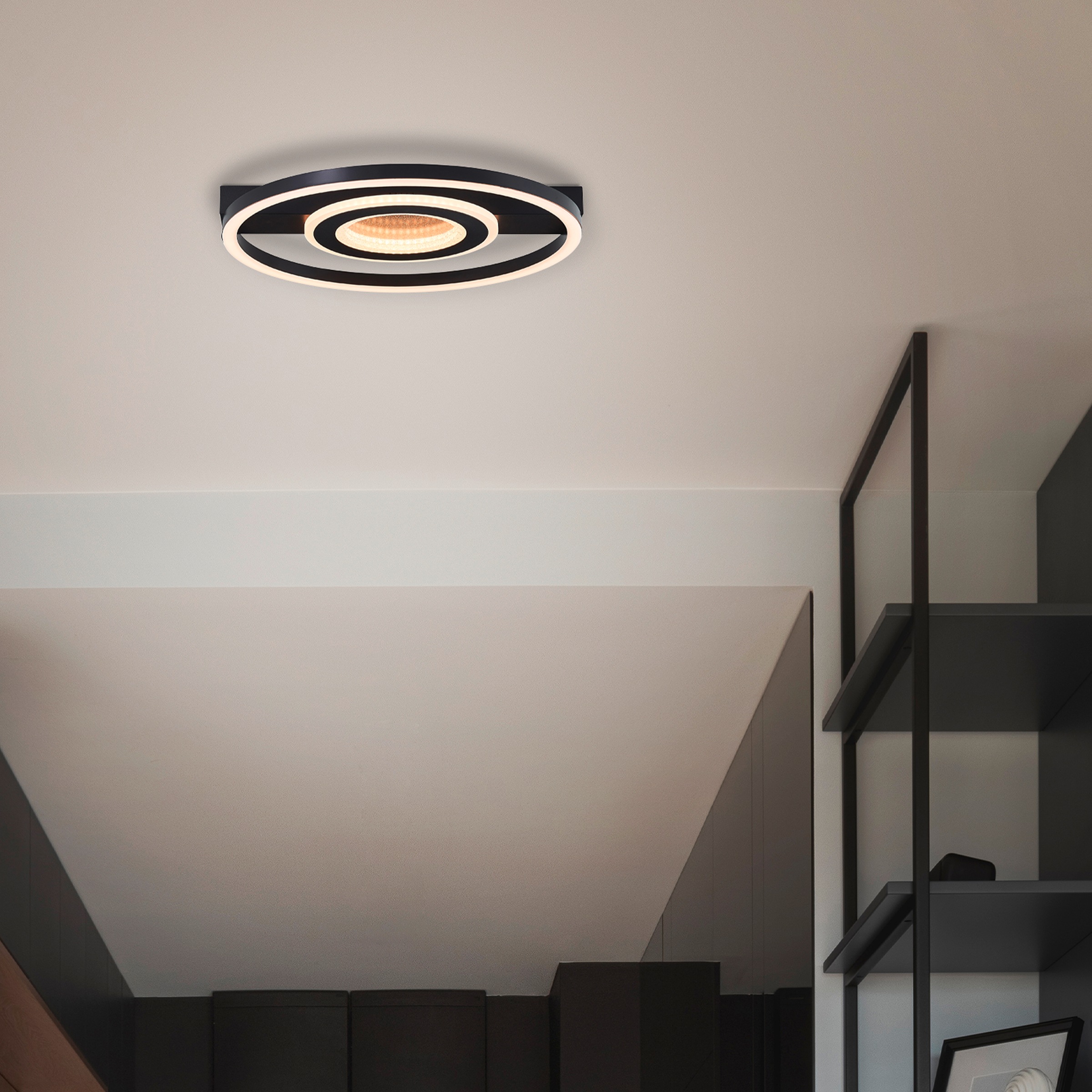 BreLight LED Deckenleuchte »Queens«, 37 x 37 cm, 2400 lm, 3000 K, Glitzeref günstig online kaufen