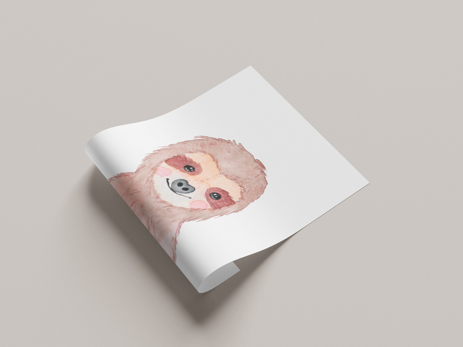 Lüttenhütt Poster »Freundliches Faultier«, Fantasy-Faultier-Tiere, (1 St.), HD Premium Druck