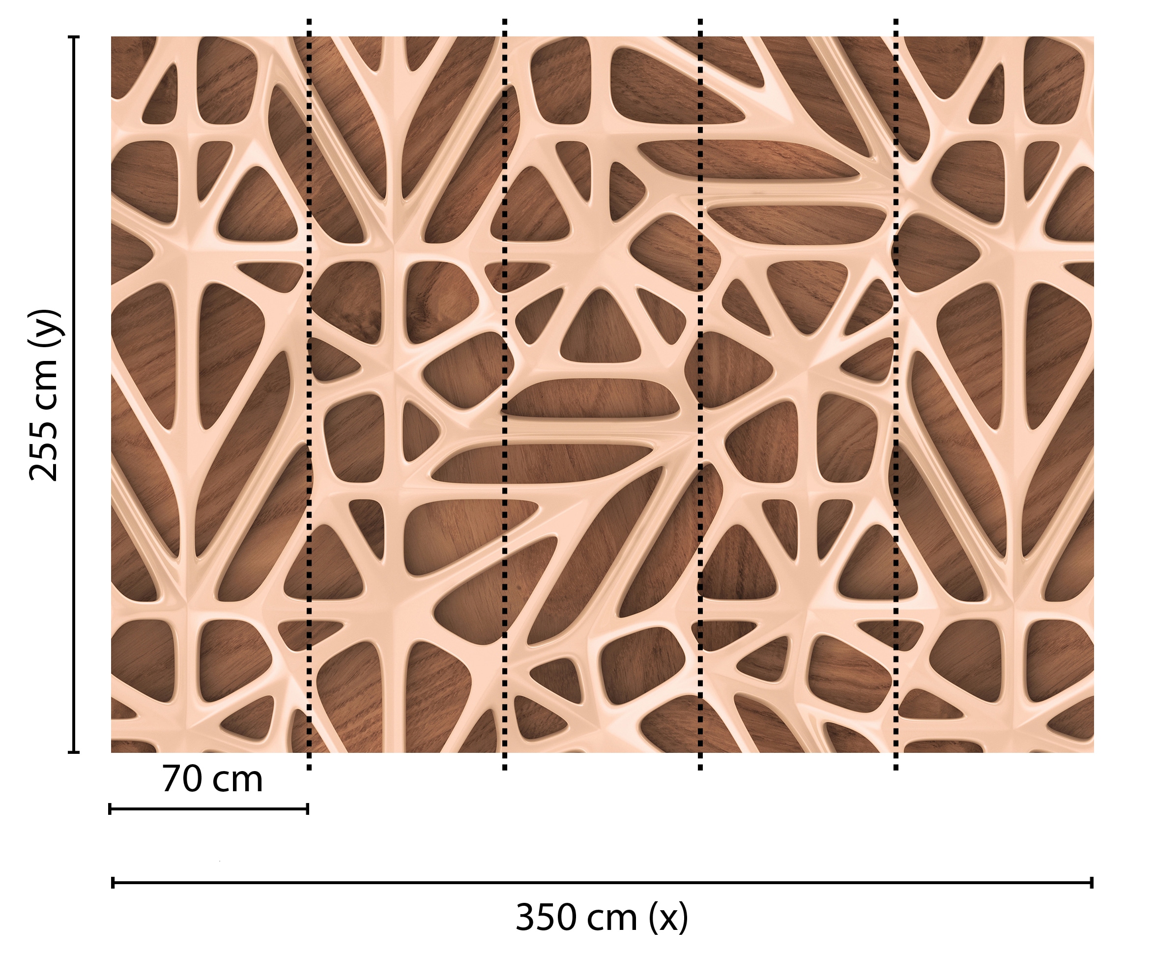 living walls Fototapete »Designwalls Organic Surface 2«, Vlies, Wand, Schräge, Decke