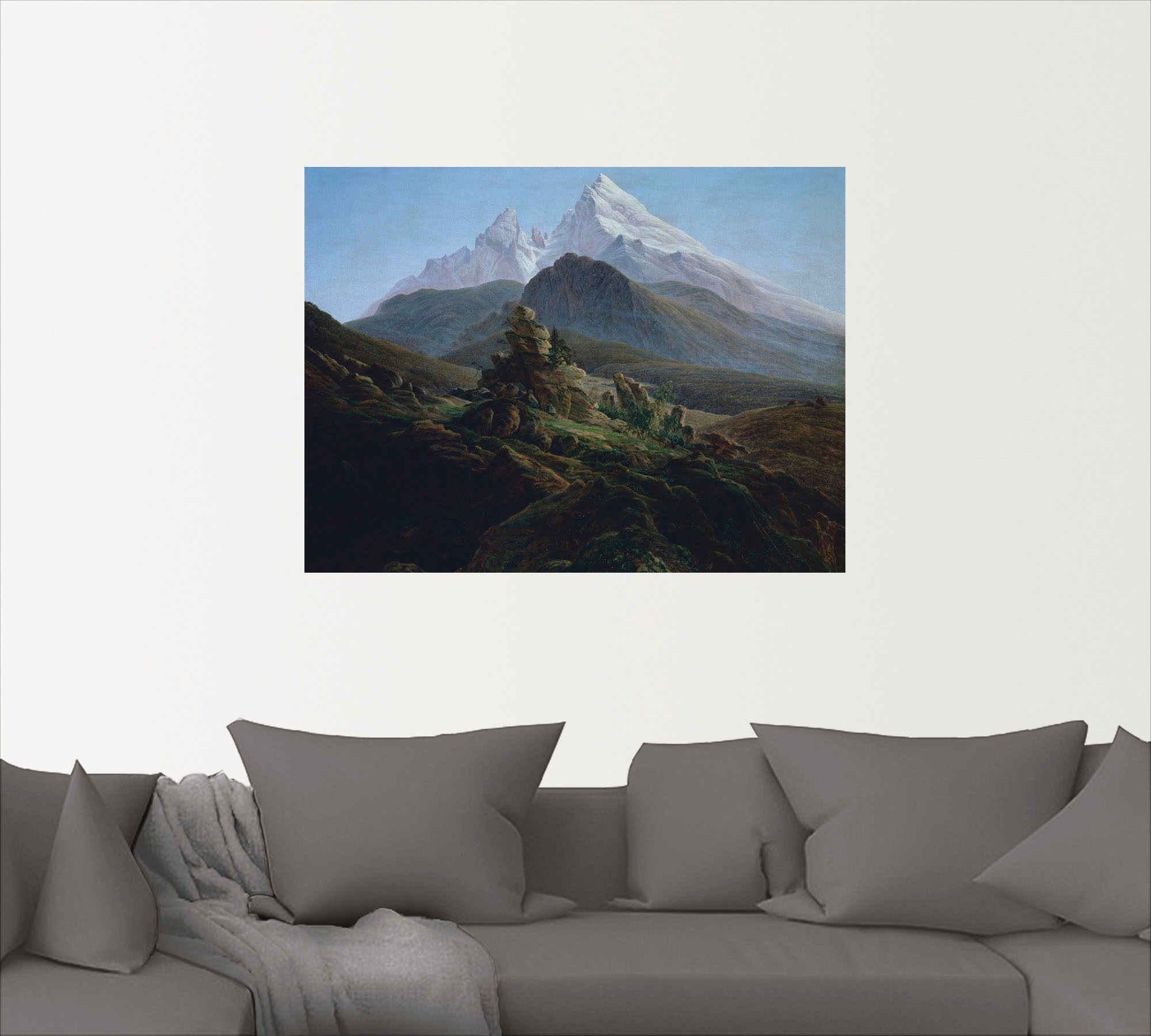 Artland Wandbild »Der Watzmann. Um 1824«, Berge, (1 St.), als Alubild, Leinwandbild, Wandaufkleber oder Poster in versch. Größen