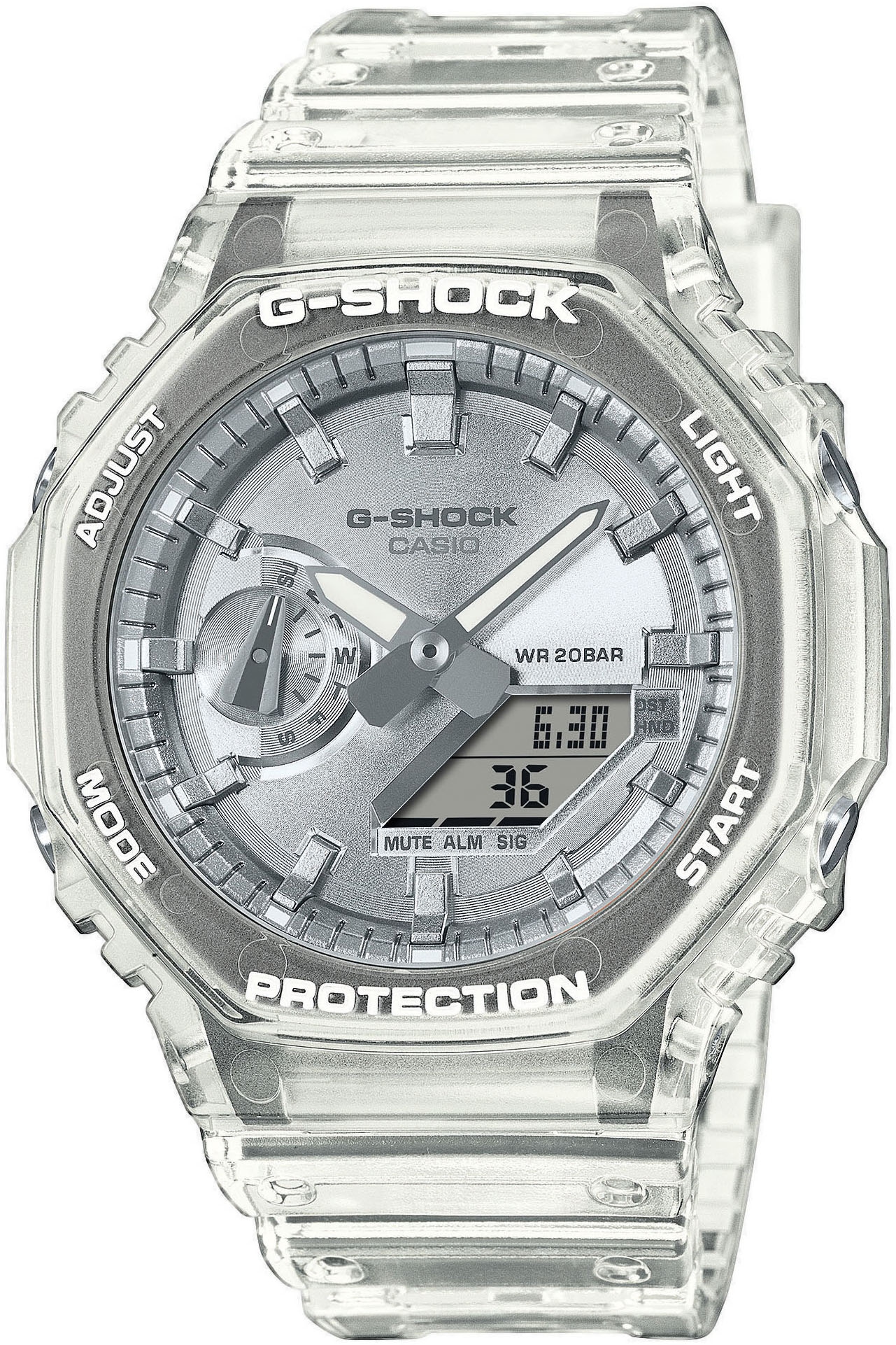 CASIO G-SHOCK Chronograph, Quarzuhr,Armbanduhr,Herrenuhr, digital,bis 20bar wasserd. Resinarmband
