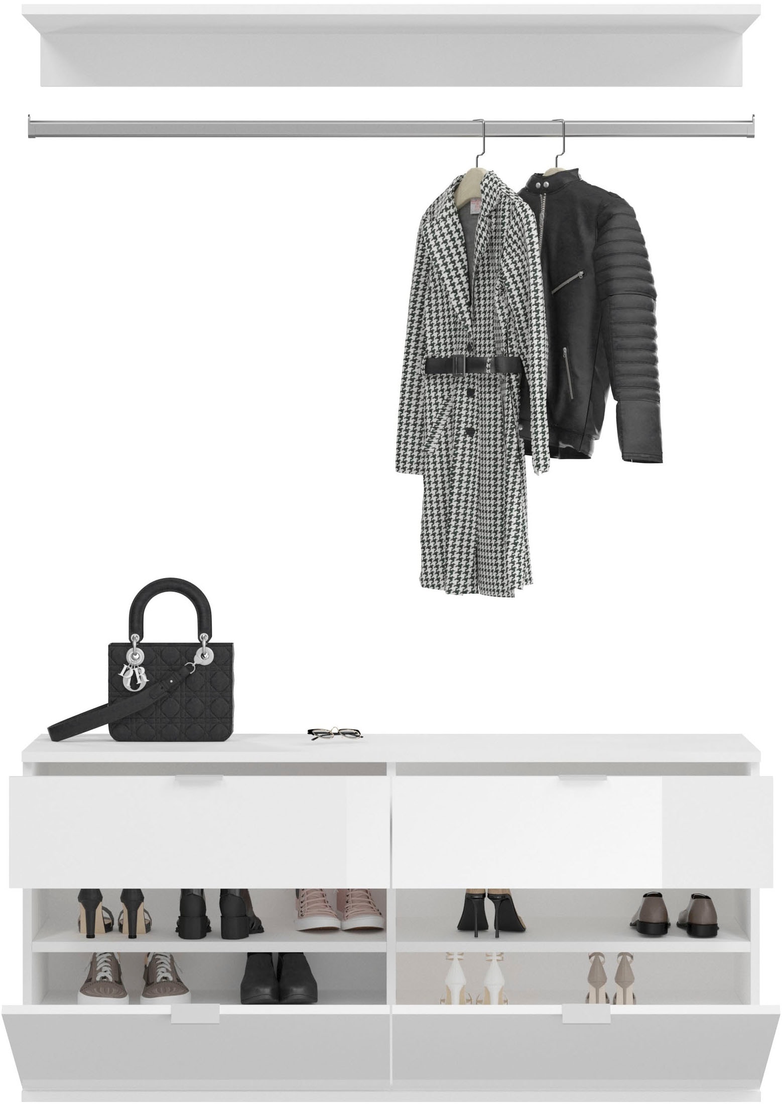 INOSIGN Garderoben-Set »Trondheim, Breite 243 cm, 5-teilig, bestehend aus:« Set, 4 Stk. tlg.