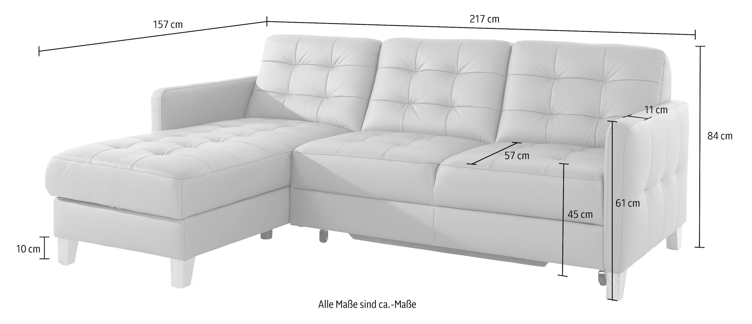 exxpo - sofa fashion Ecksofa »Elio, kompakt und komfortabel, bequem und zeitloses Design, L-Form«, wahlweise mit Bettfunktion