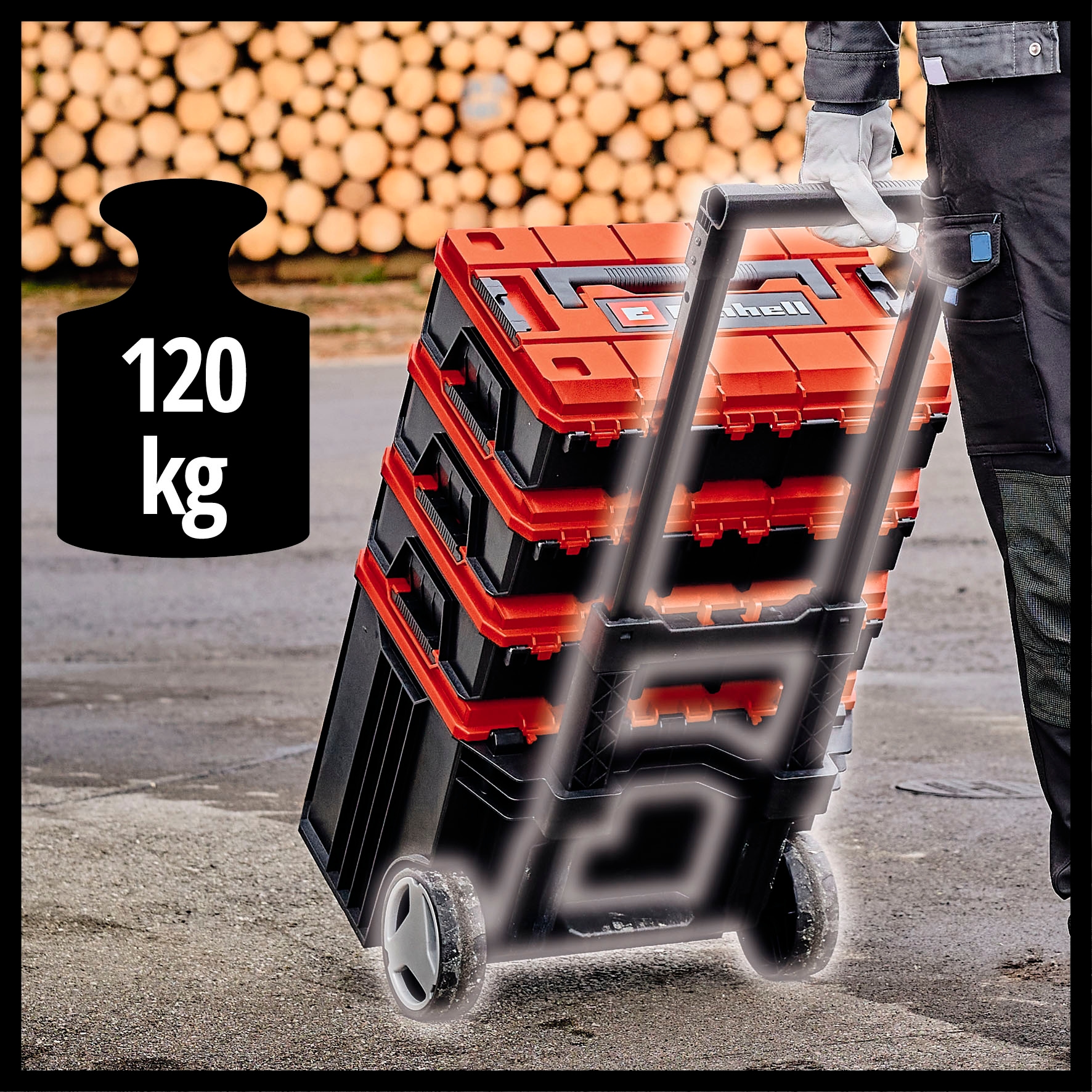 Einhell Werkzeugtrolley »E-Case L«, für universelle Aufbewahrung von Werkzeug und Zubehör