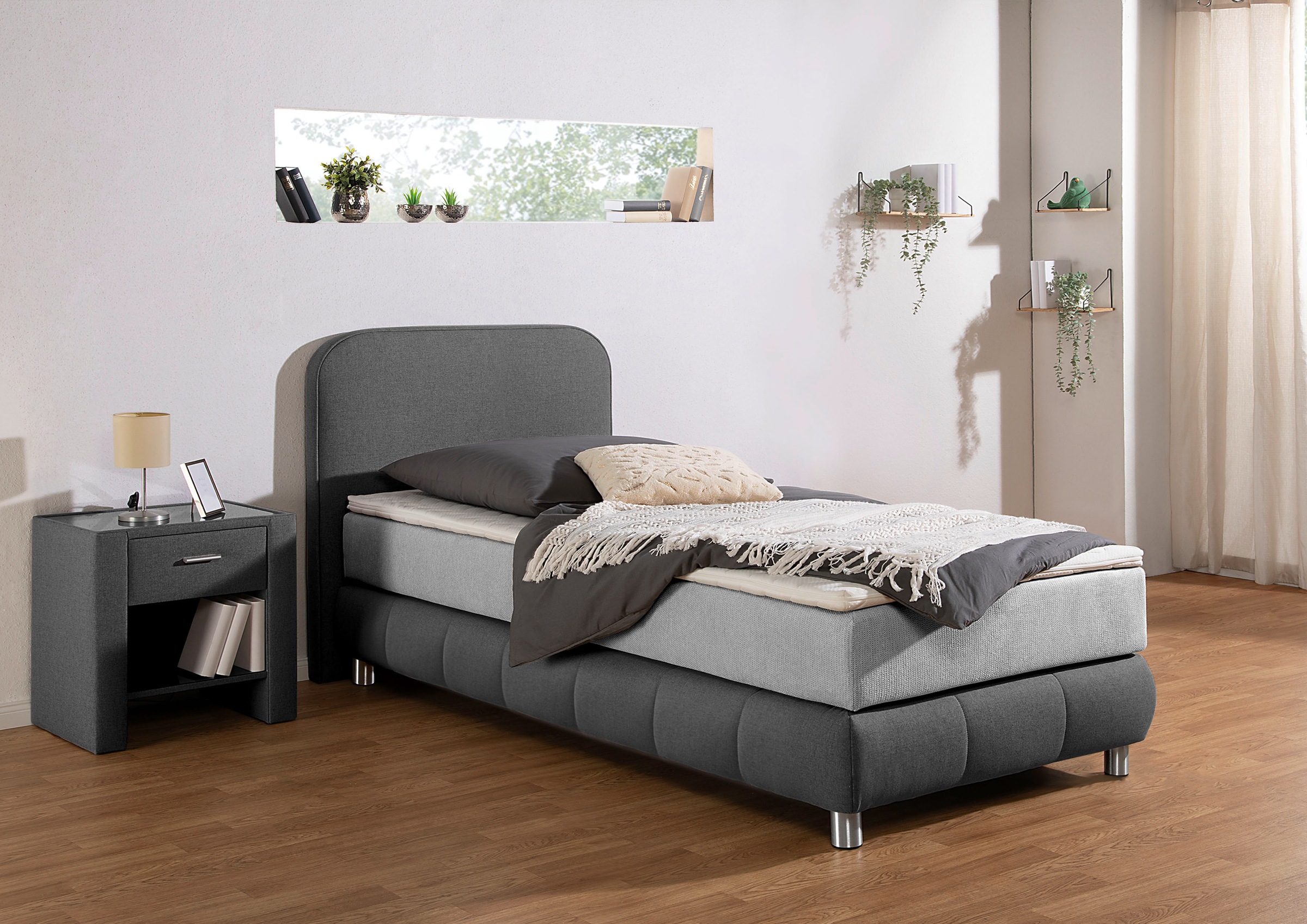 Home affaire Boxspringbett »Cesson, in verschiedenen Breiten«, inkl. Topper günstig online kaufen