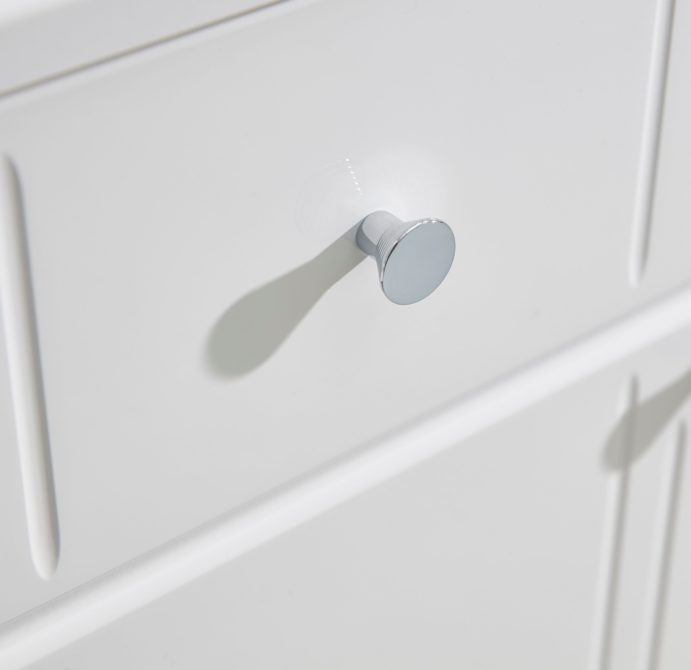 Saphir Unterschrank »Quickset 955 Badschrank mit 1 Tür, 1 Schublade, 32,5 cm breit« Badezimmer-Unterschrank in Weiß Hochglanz, Griffe Chrom Glanz