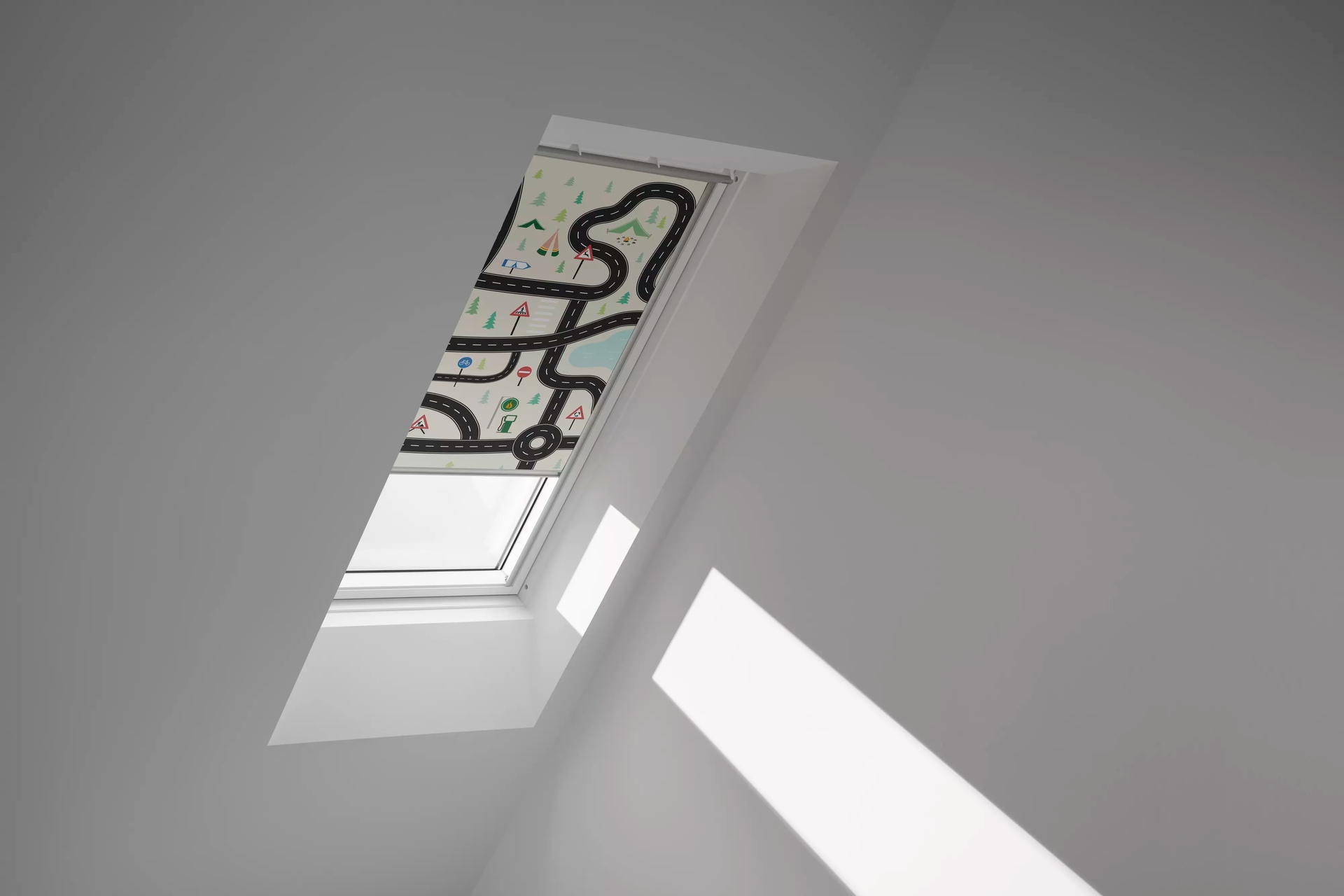 VELUX Verdunklungsrollo »DKL 4655S« verdunkelnd ohne Bohren in Führungsschienen alufarbene Führungsschienen & Griffleiste