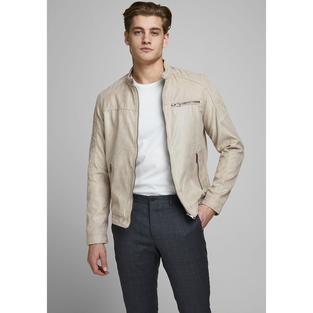 Jack & Jones Bikerjacke »ROCKY JACKET«, ohne Kapuze