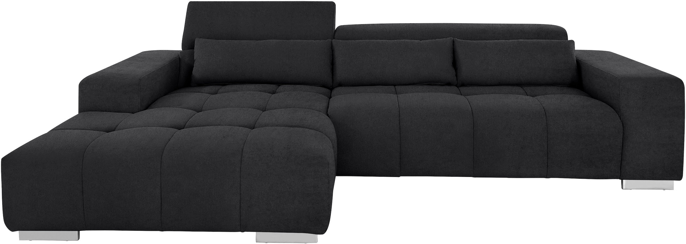 COTTA Ecksofa »Orion L-Form«, mit Kopfteilverstellung & 3 Nierenkissen