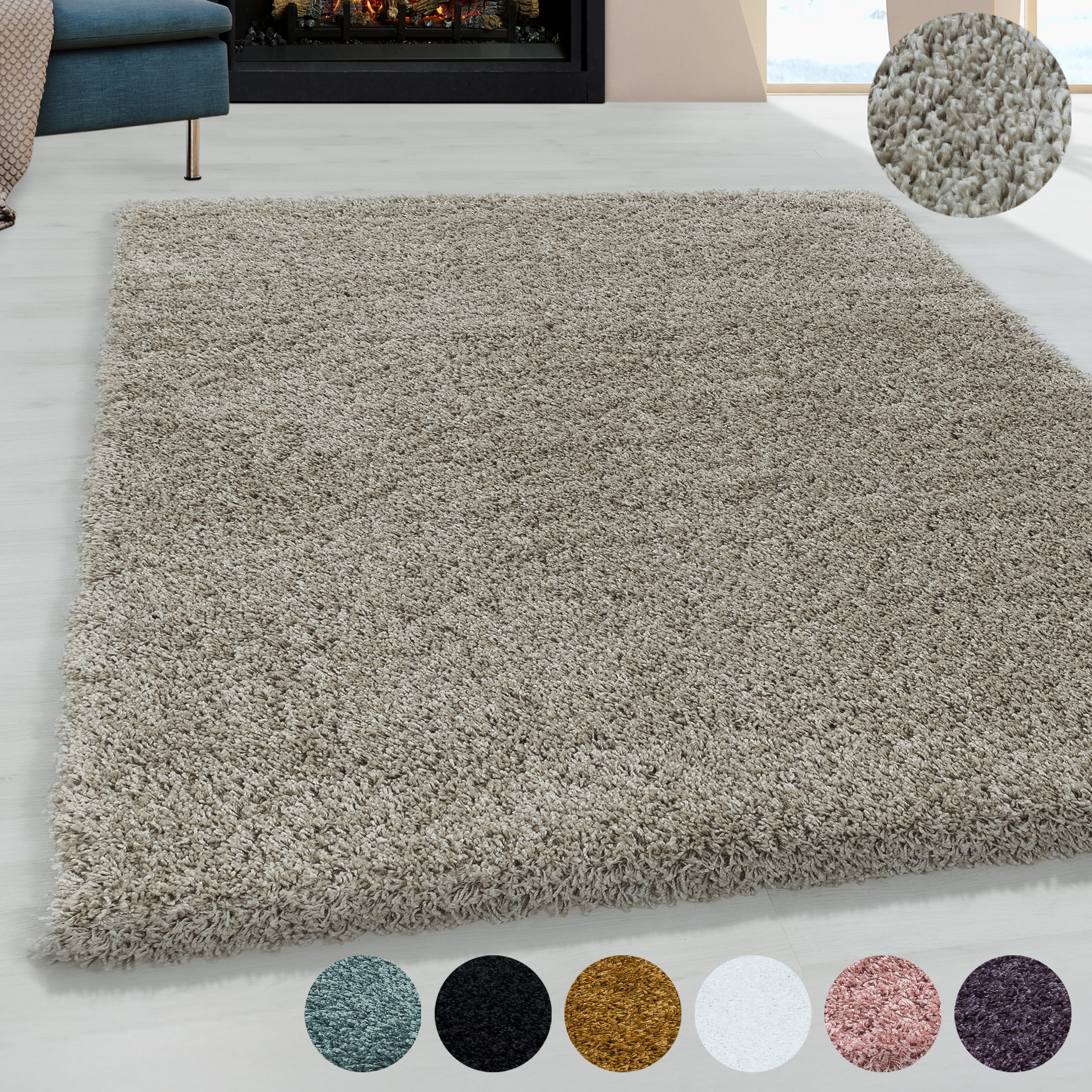 Ayyildiz Teppiche Hochflor-Teppich »SYDNEY 3000«, rechteckig, 50 mm Höhe, S günstig online kaufen