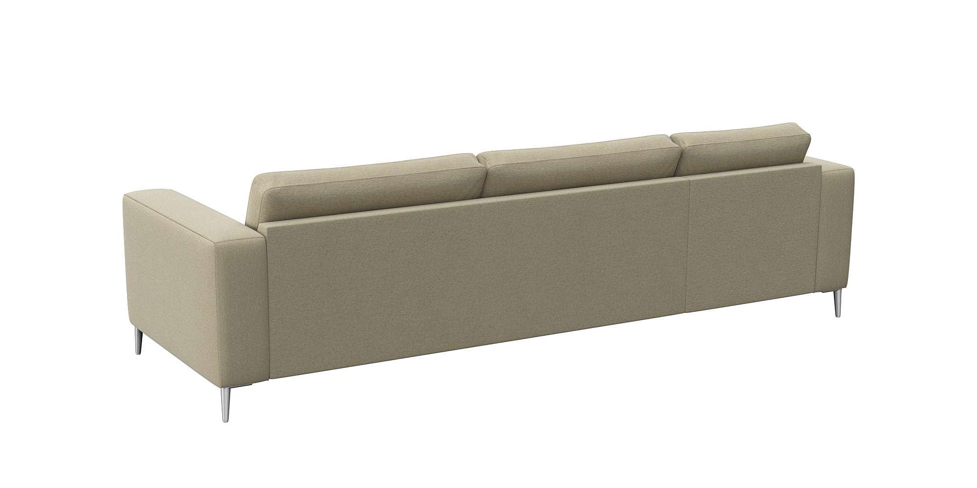 FLEXLUX Ecksofa »Fiore, super Sitzkomfort durch Kaltschaum im Sitz, L-Form« breite Armlehnen, Kaltschaum, Füße Alu
