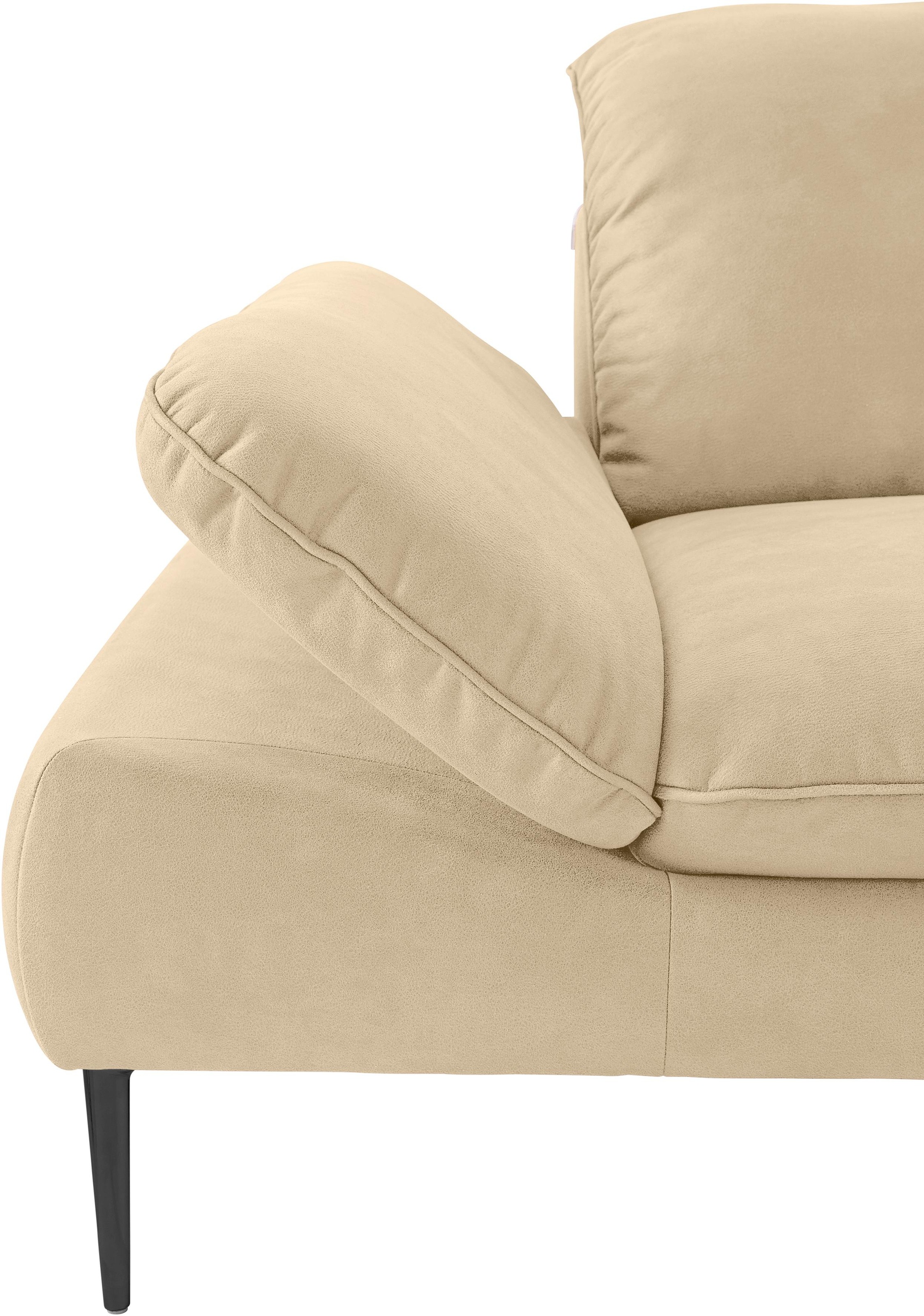 W.SCHILLIG Ecksofa »enjoy&MORE, Designsofa, bequem, zeitlos und elegant, L-Form«, Sitztiefenverstellung, Füße schwarz pulverbeschichtet, Breite 340 cm