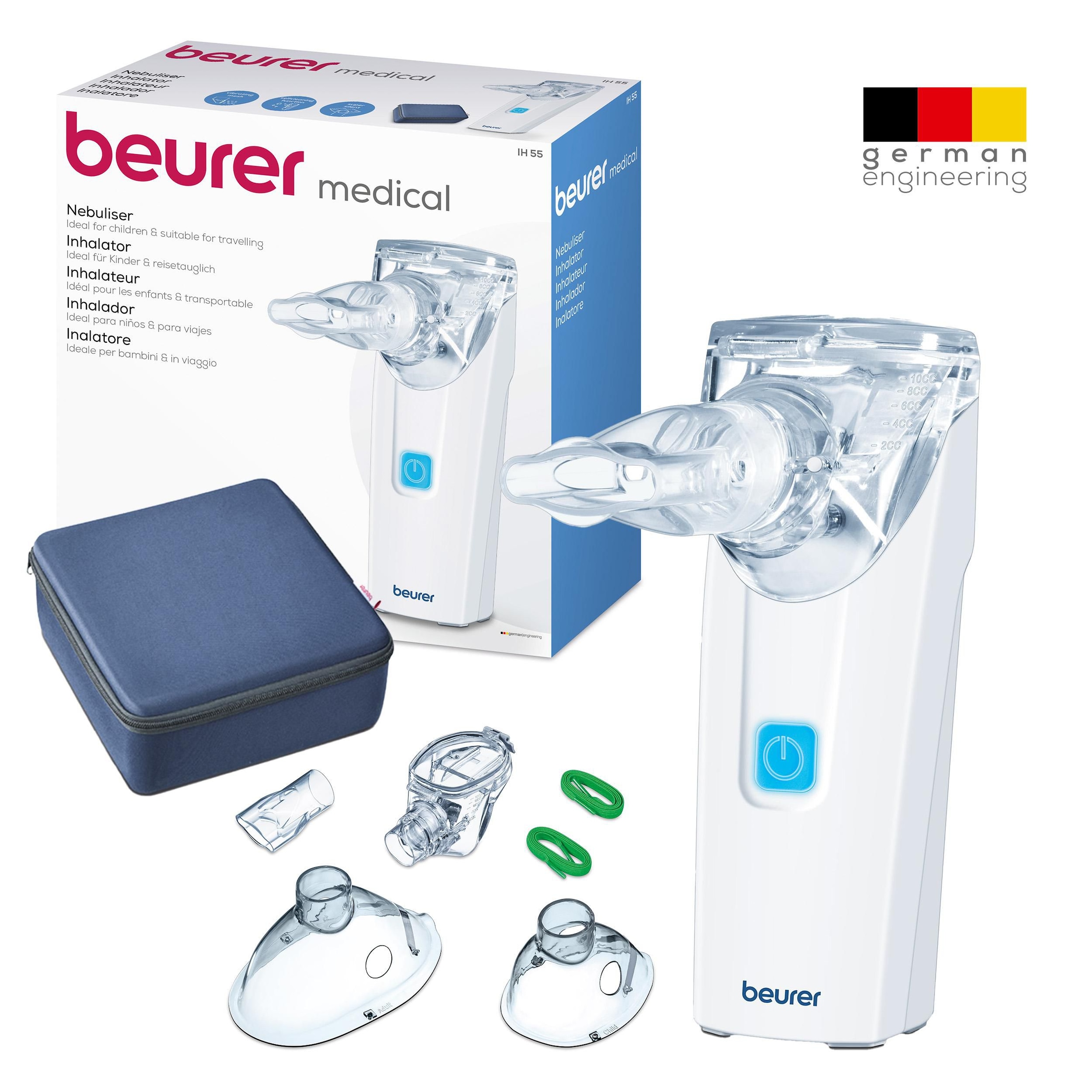 BEURER Inhalationsgerät »IH 55 Inhalator zur Behandlung der oberen und unteren Atemwege«, (Set, 7 tlg.), Inhalierer bei Erkältungen, Asthma und Atemwegserkrankungen