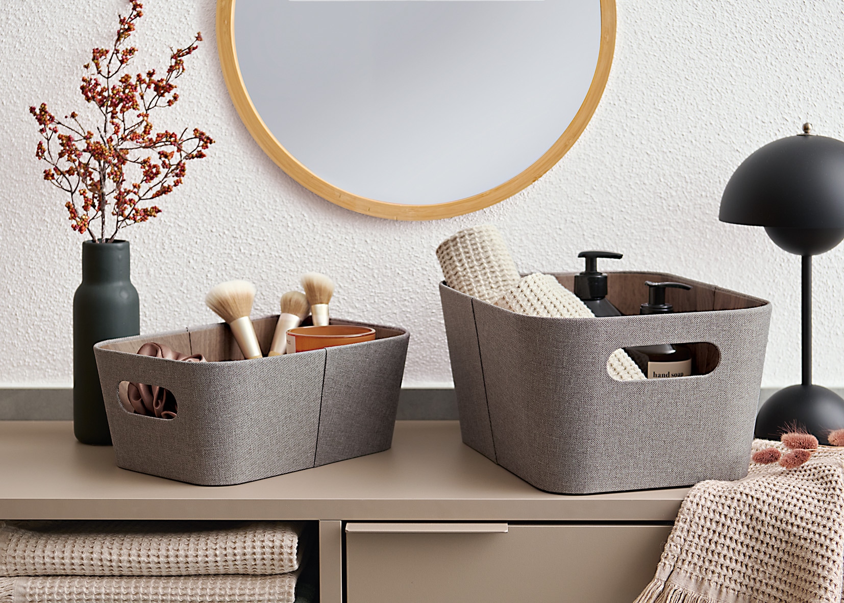 Zeller Present Aufbewahrungsbox »Aufbewahrungsbox, 2er Set., Pappe/Polyester« ca. 26x18x11 cm
