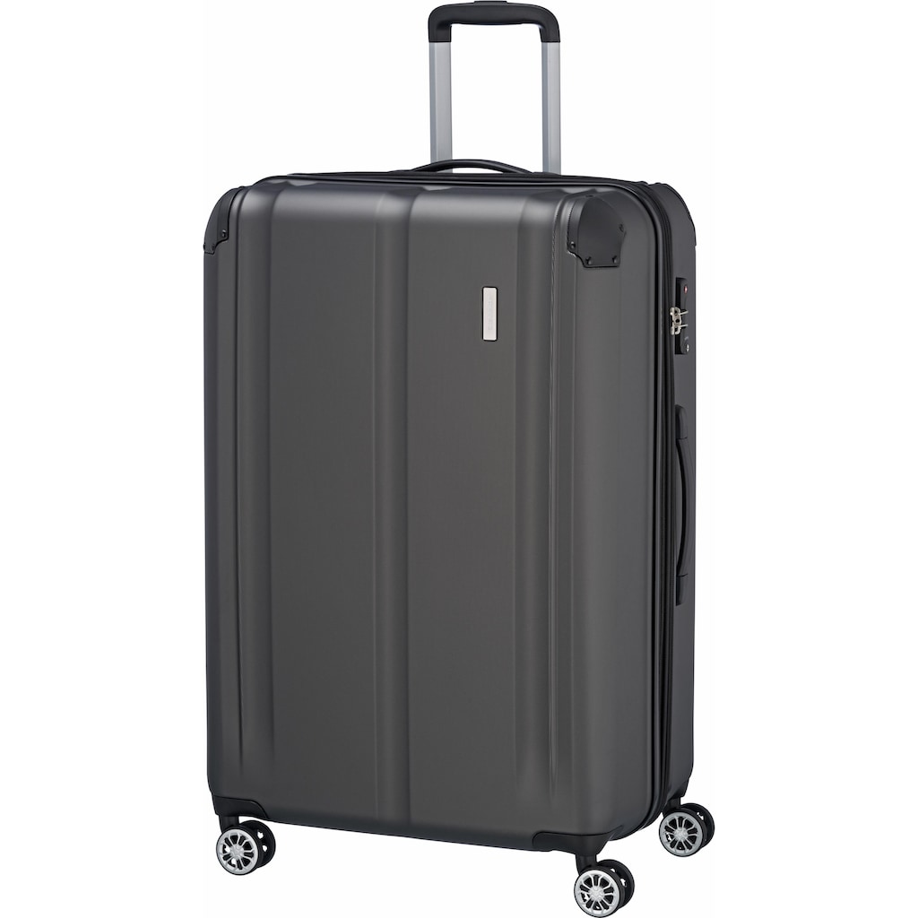 travelite Trolley »CITY 4w Trolley L«, 4 Rollen, Reisekoffer Koffer mittel groß Reisegepäck mit erweiterbarem Volumen