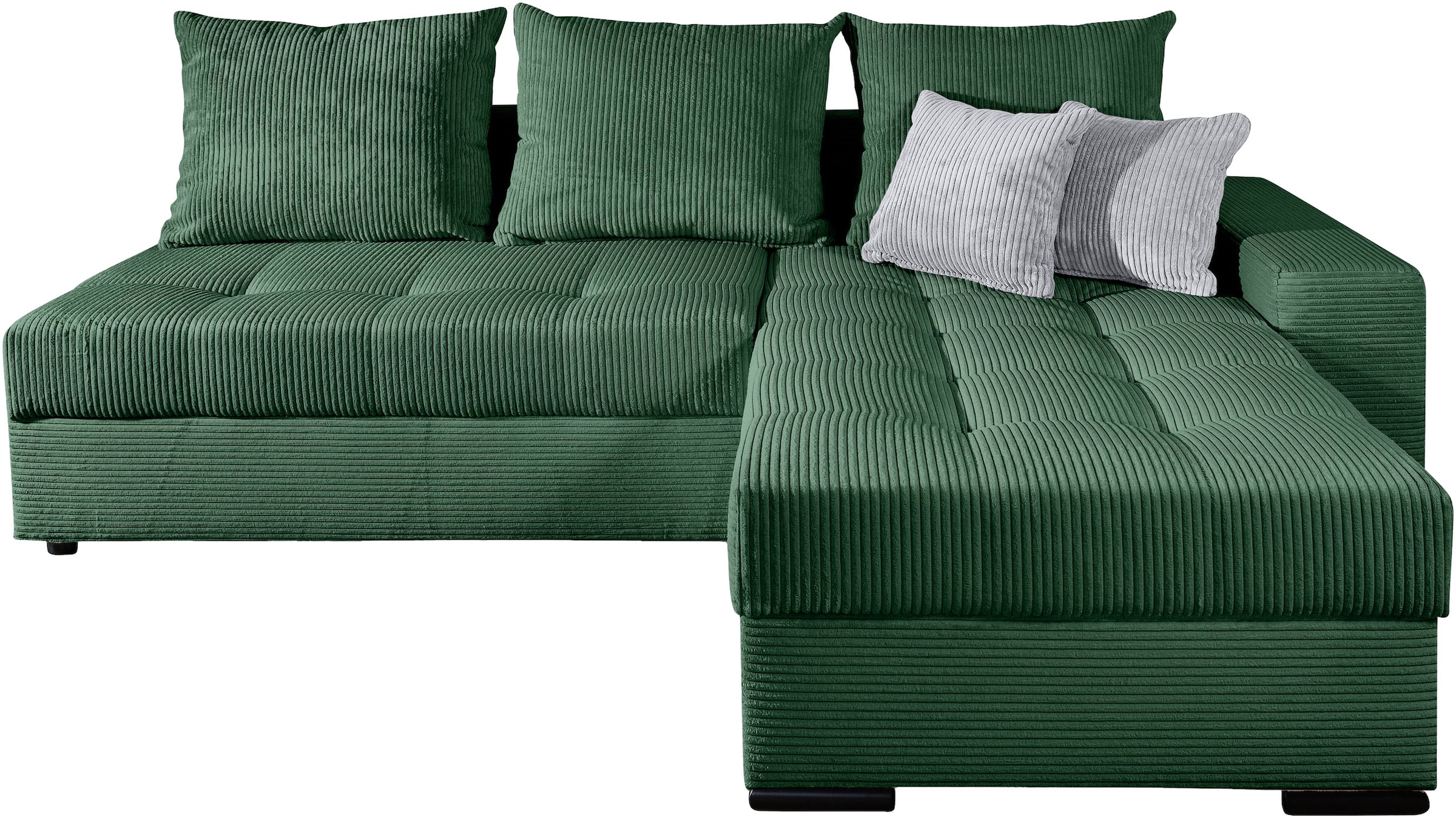 COLLECTION AB Ecksofa »Josy L-Form, B: 214 cm in Cord, Cord-Mix« mit Bettfu günstig online kaufen