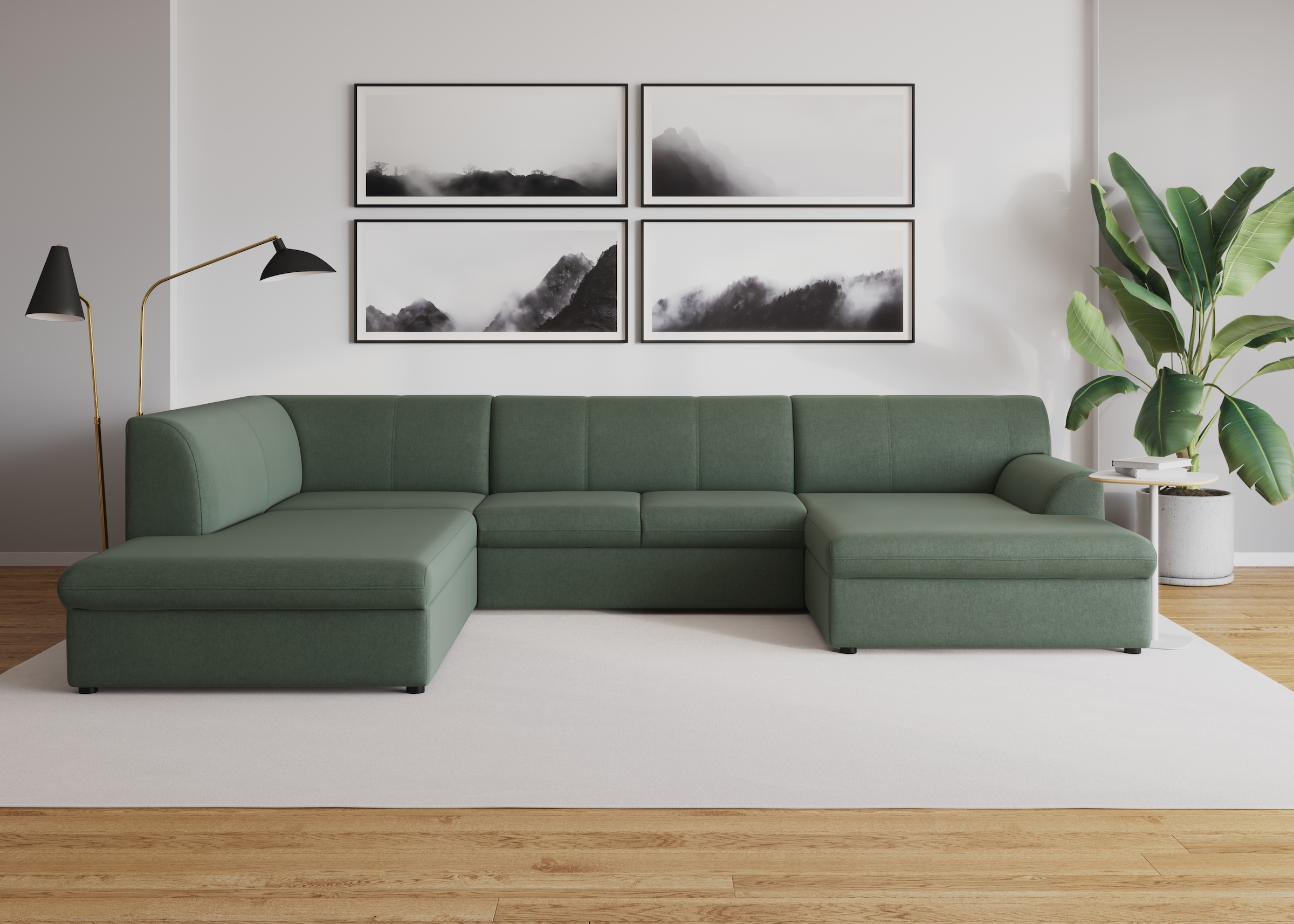 DOMO collection Wohnlandschaft "Topper, elegant und zeitlos, komfortabel, U günstig online kaufen