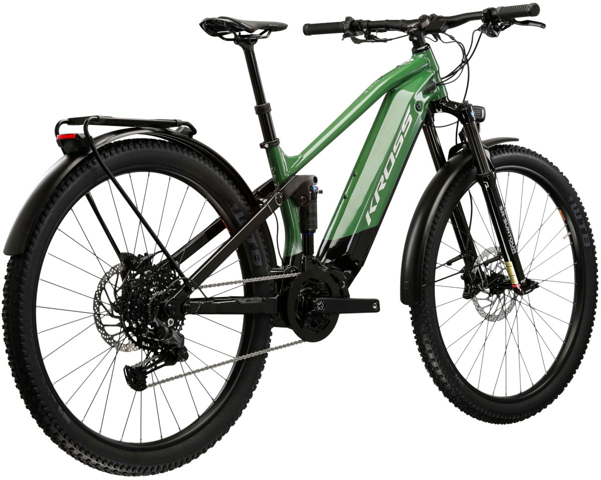 Kross E-Bike »KROSS E-SUV Grist 1.0 29" grün«, 10 Gang, Shimano, CUES U6000, Mittelmotor 250 W, Pedelec, Elektrofahrrad für Damen und Herren