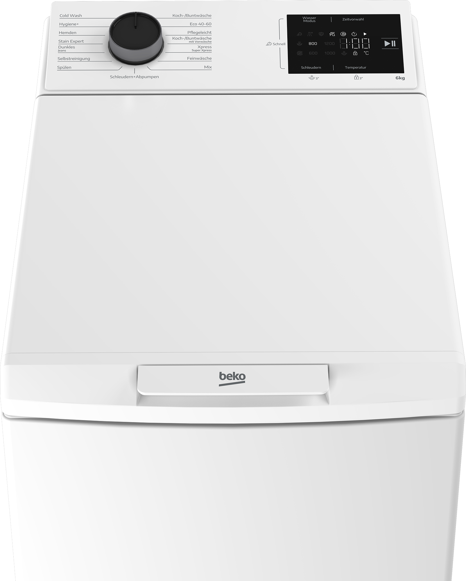 BEKO Waschmaschine Toplader »BTLO 62B W CW« 6 kg 1200 U/min Das Spezialprogramm StainExpert entfernt bis zu 24 Fleckenarten