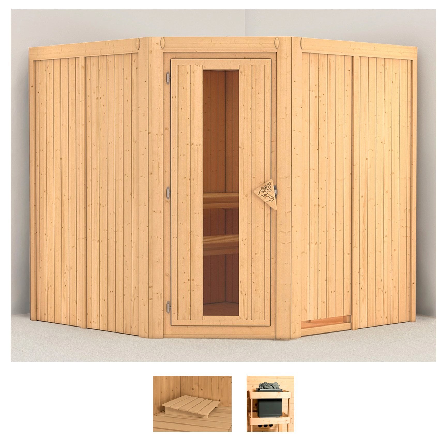 Karibu Sauna »Jarin« Set, ohne Ofen günstig online kaufen
