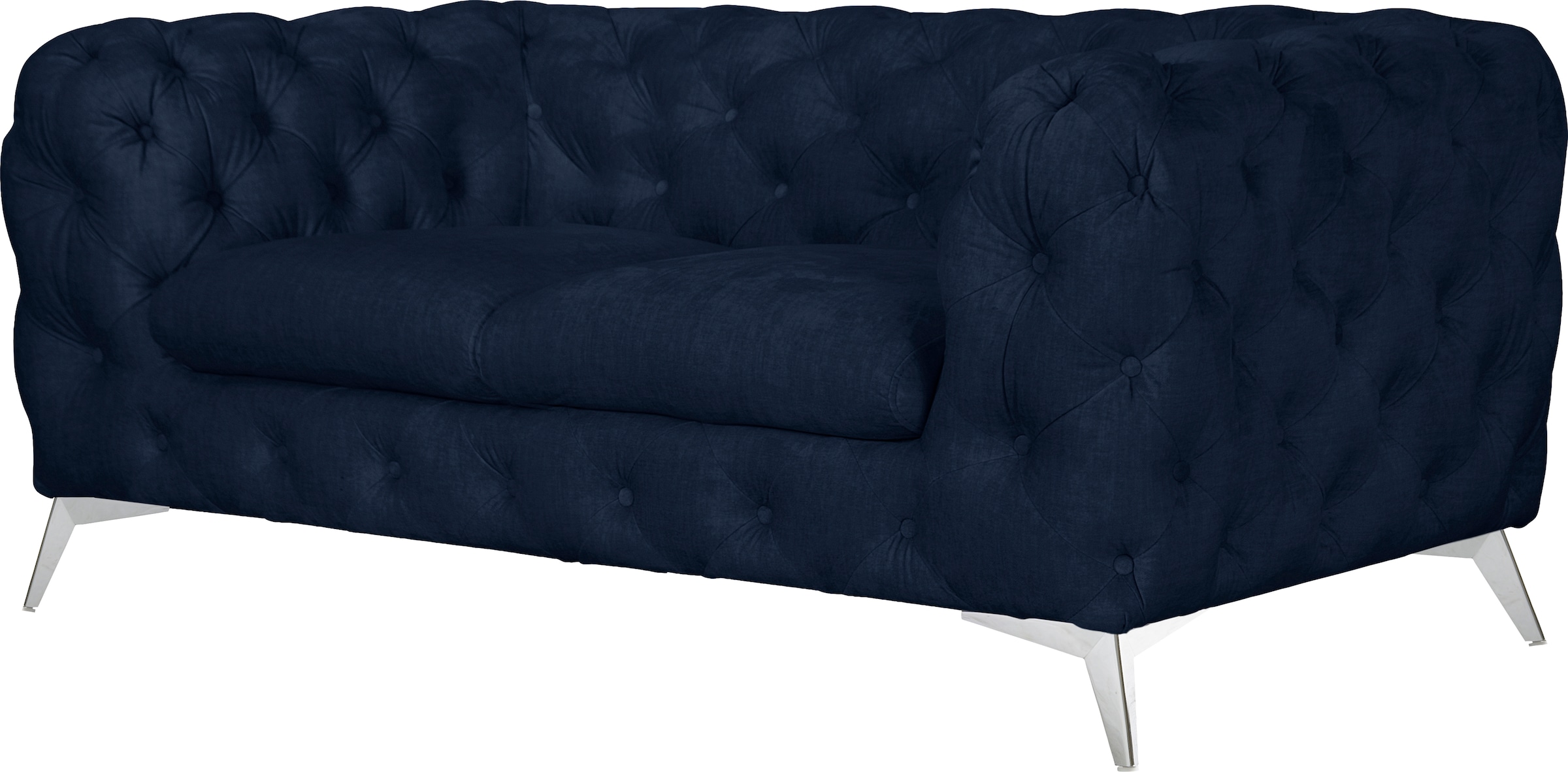 Leonique Chesterfield-Sofa »Glynis«, aufwändige Knopfheftung, moderne Chesterfield Optik, Fußfarbe wählbar