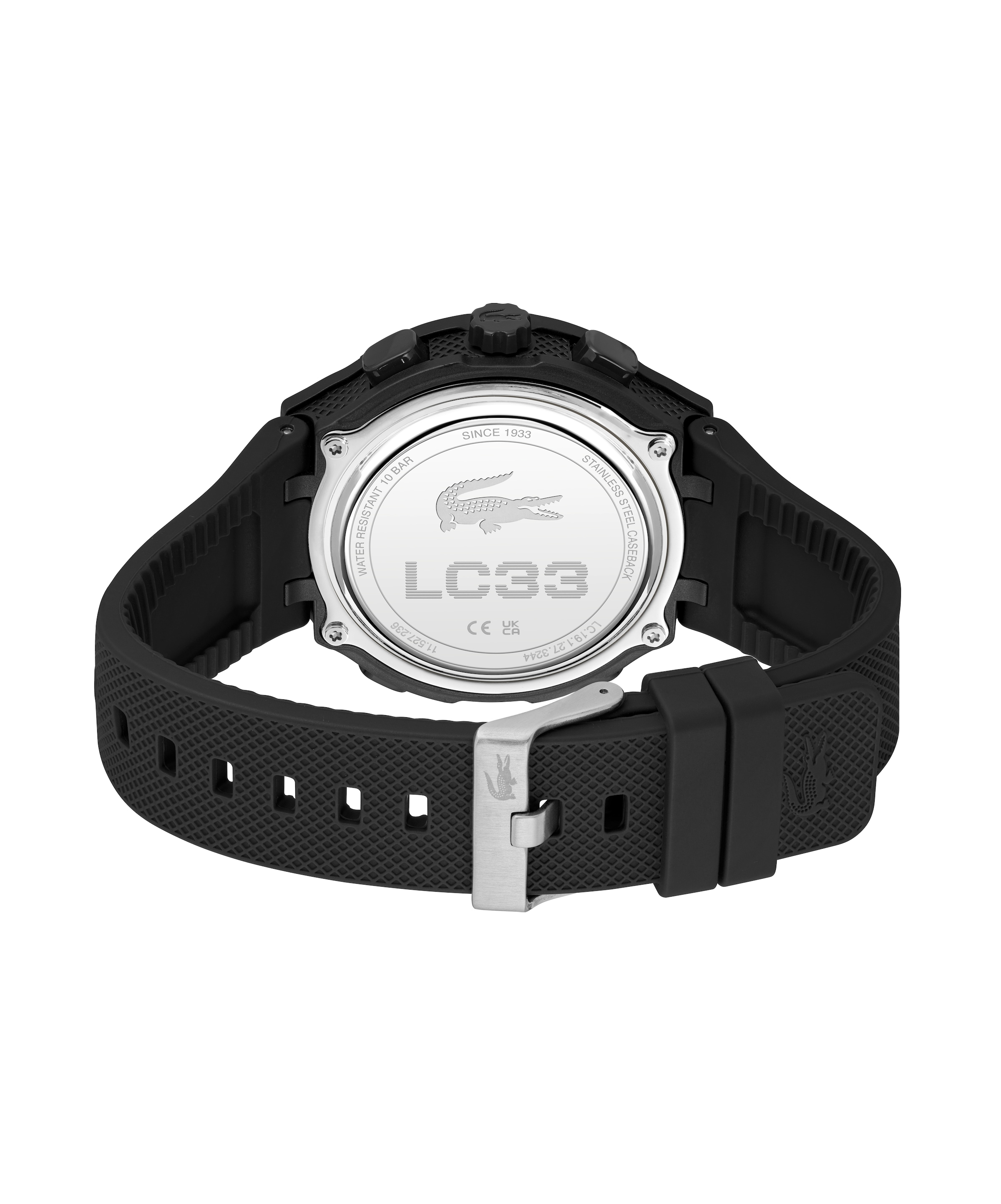 Lacoste Chronograph »LC33«, Quarzuhr, Armbanduhr, Herrenuhr, Silikonarmband, analog, digital, Tag