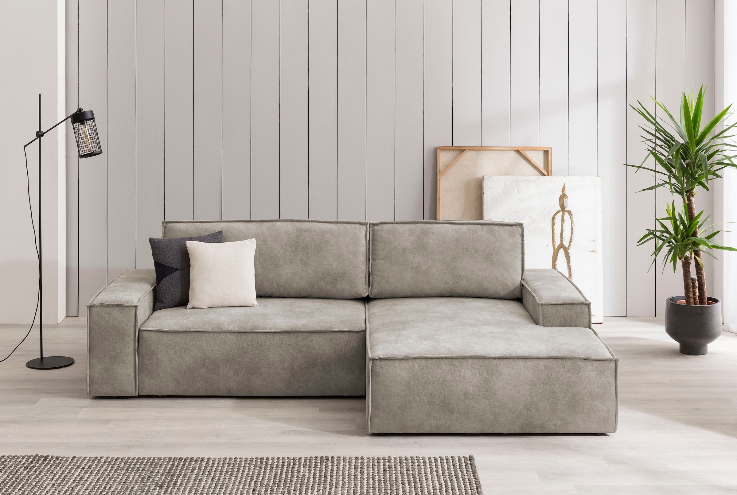 Home affaire Ecksofa SHERWOOD Schlafsofa 267 cm, L-Form, Schlaffunktion mit günstig online kaufen