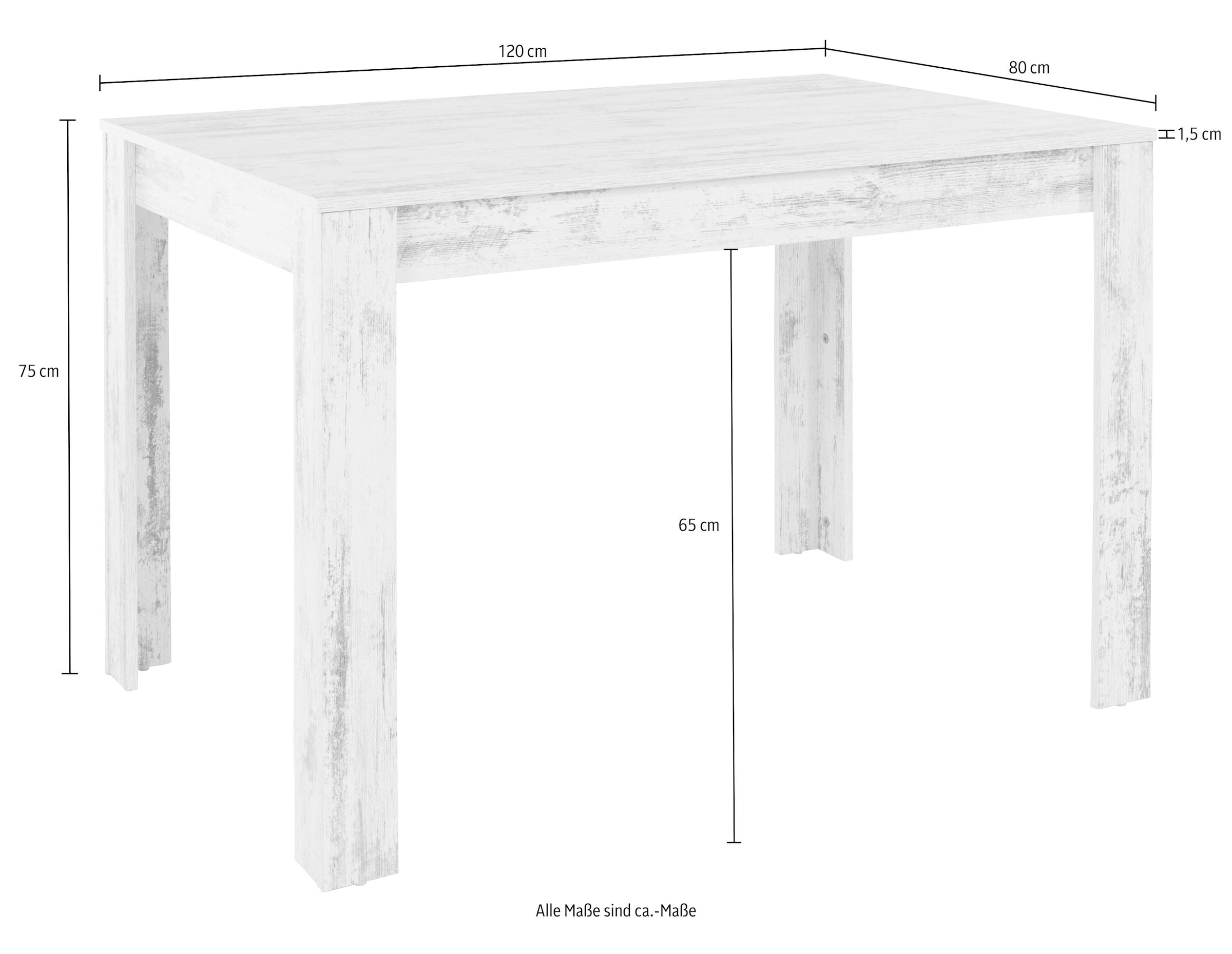 INOSIGN Esstisch, Breite 120 cm